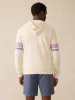 Sunwashed Slub Hoodie - Cream Dume Stripe sold by Faherty