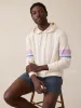 Sunwashed Slub Hoodie - Cream Dume Stripe sold by Faherty