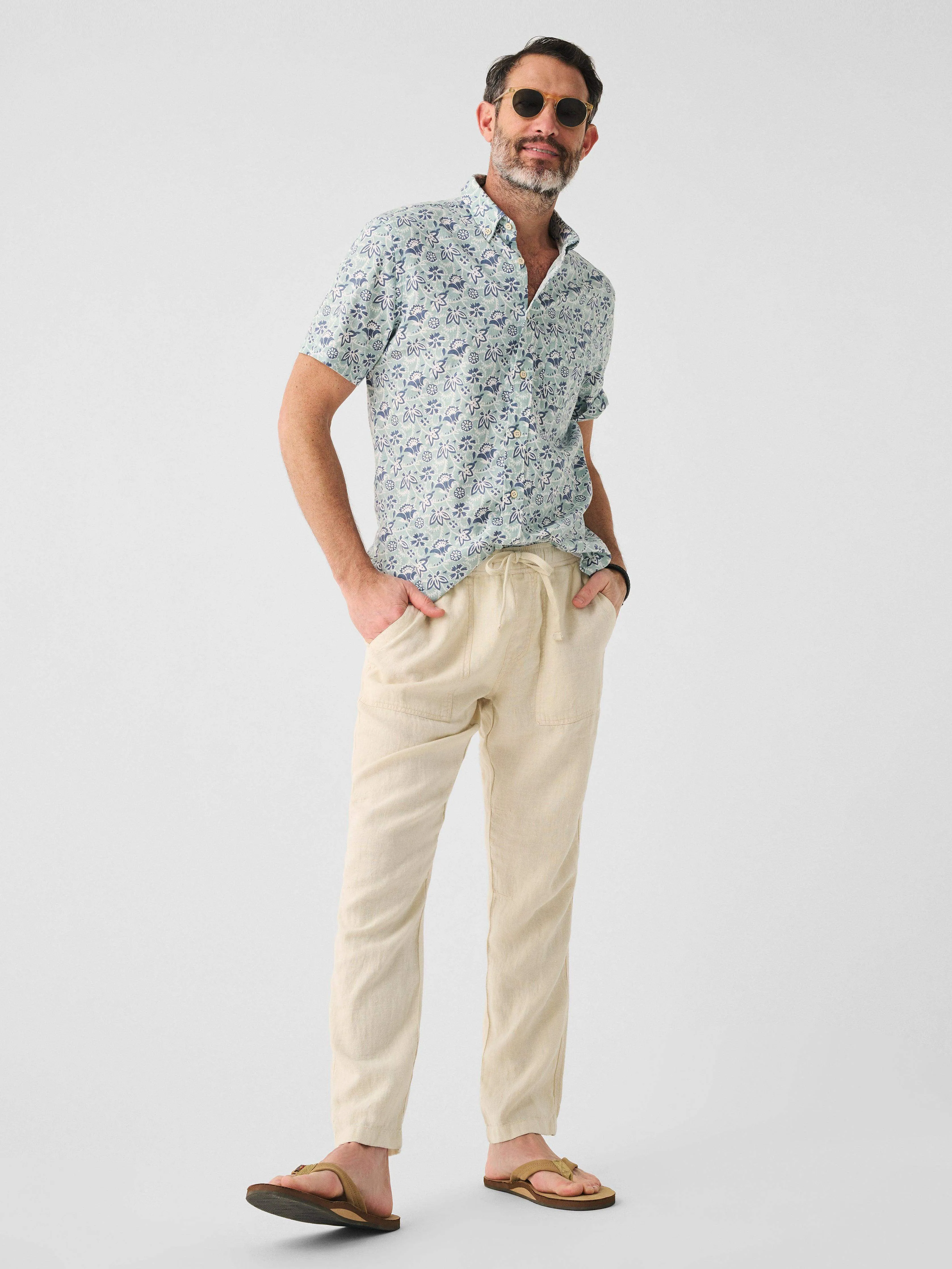 Short-Sleeve Breeze Shirt - Riptide Floral Batik sold by Faherty product image thumbnail 4