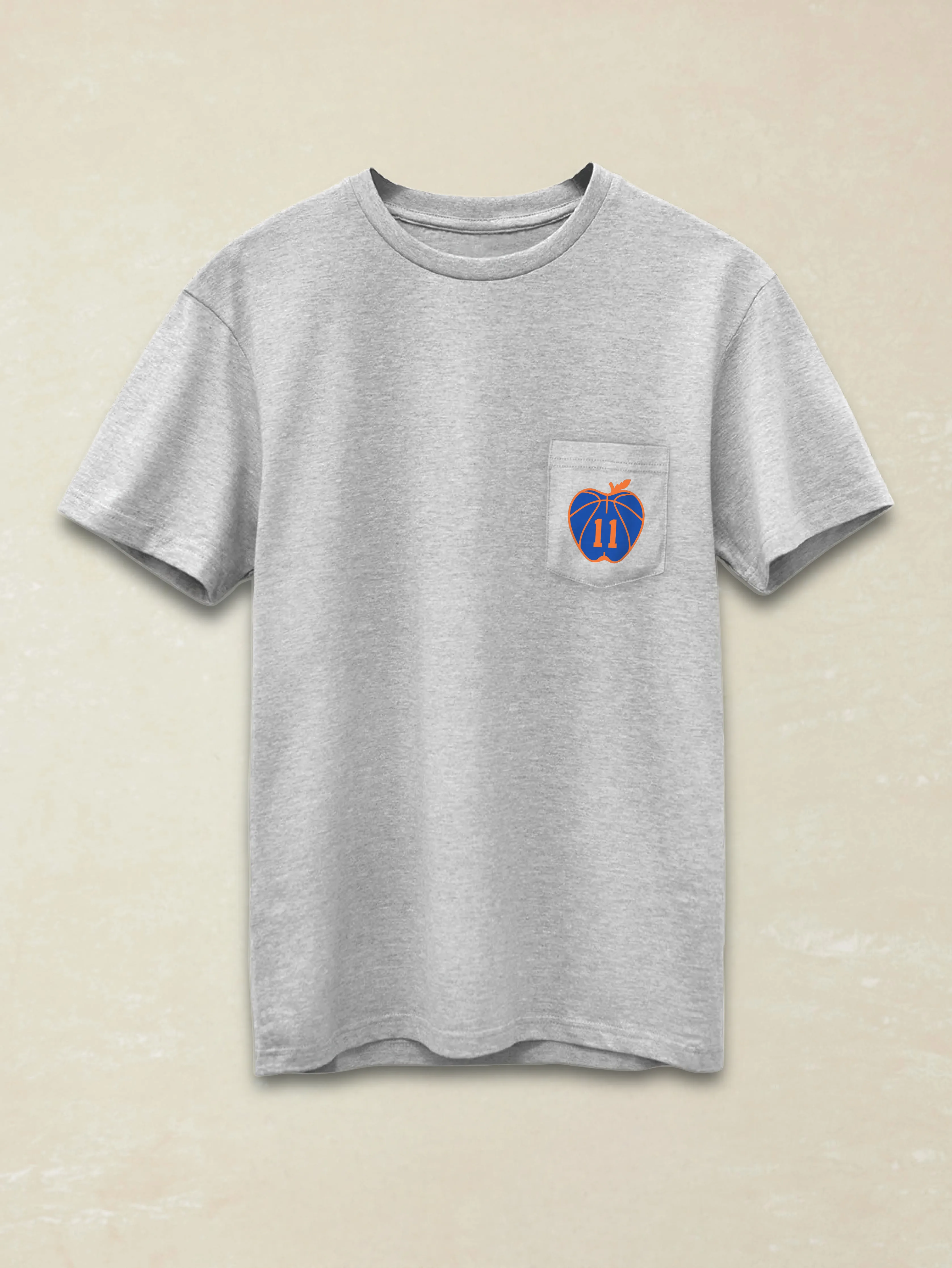 Jalen Brunson x Captain Clutch Sunwashed Pocket Tee - Granite Heather sold by Faherty product image thumbnail 4