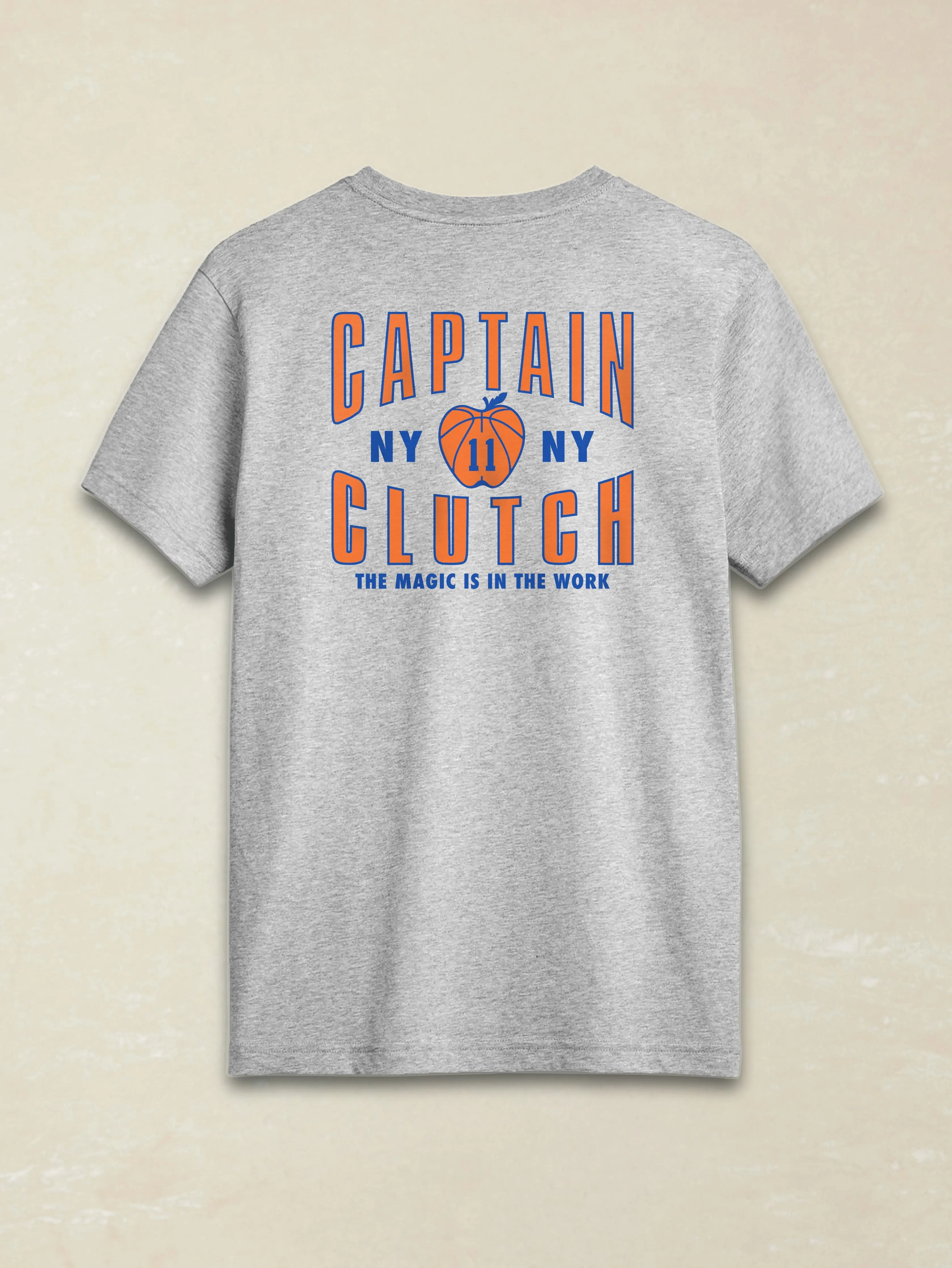 Jalen Brunson x Captain Clutch Sunwashed Pocket Tee - Granite Heather sold by Faherty product image thumbnail 3