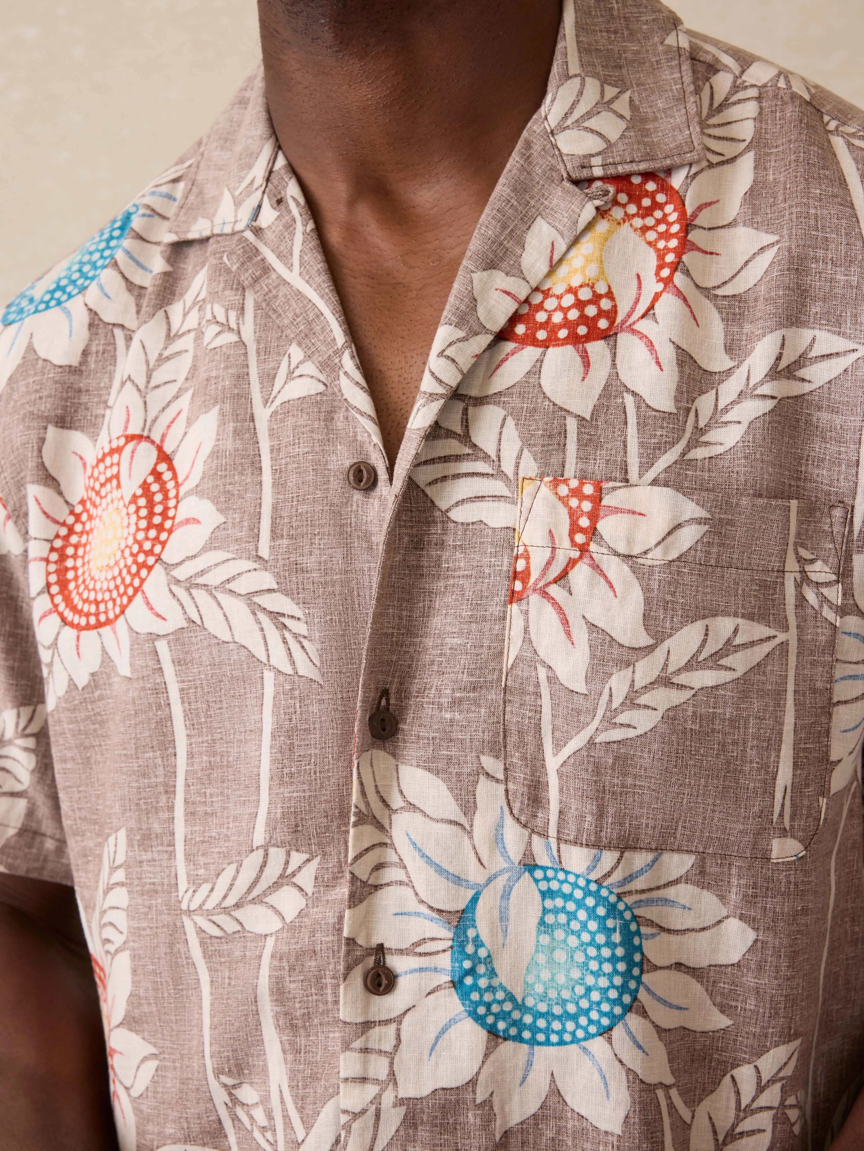 Short Sleeve Breeze Camp Shirt - Sunseeker Blossom sold by Faherty product image thumbnail 2