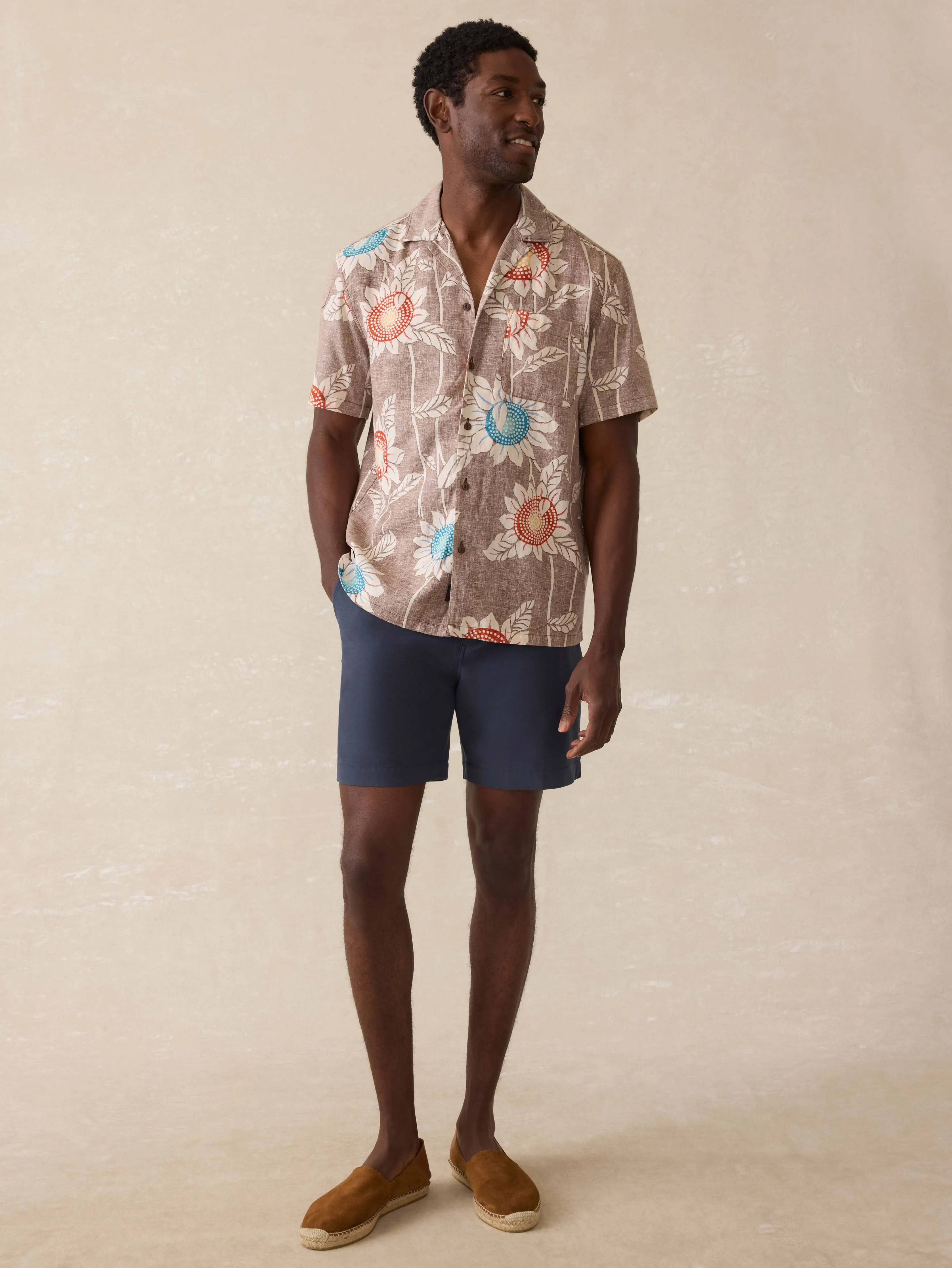 Short Sleeve Breeze Camp Shirt - Sunseeker Blossom sold by Faherty product image thumbnail 5