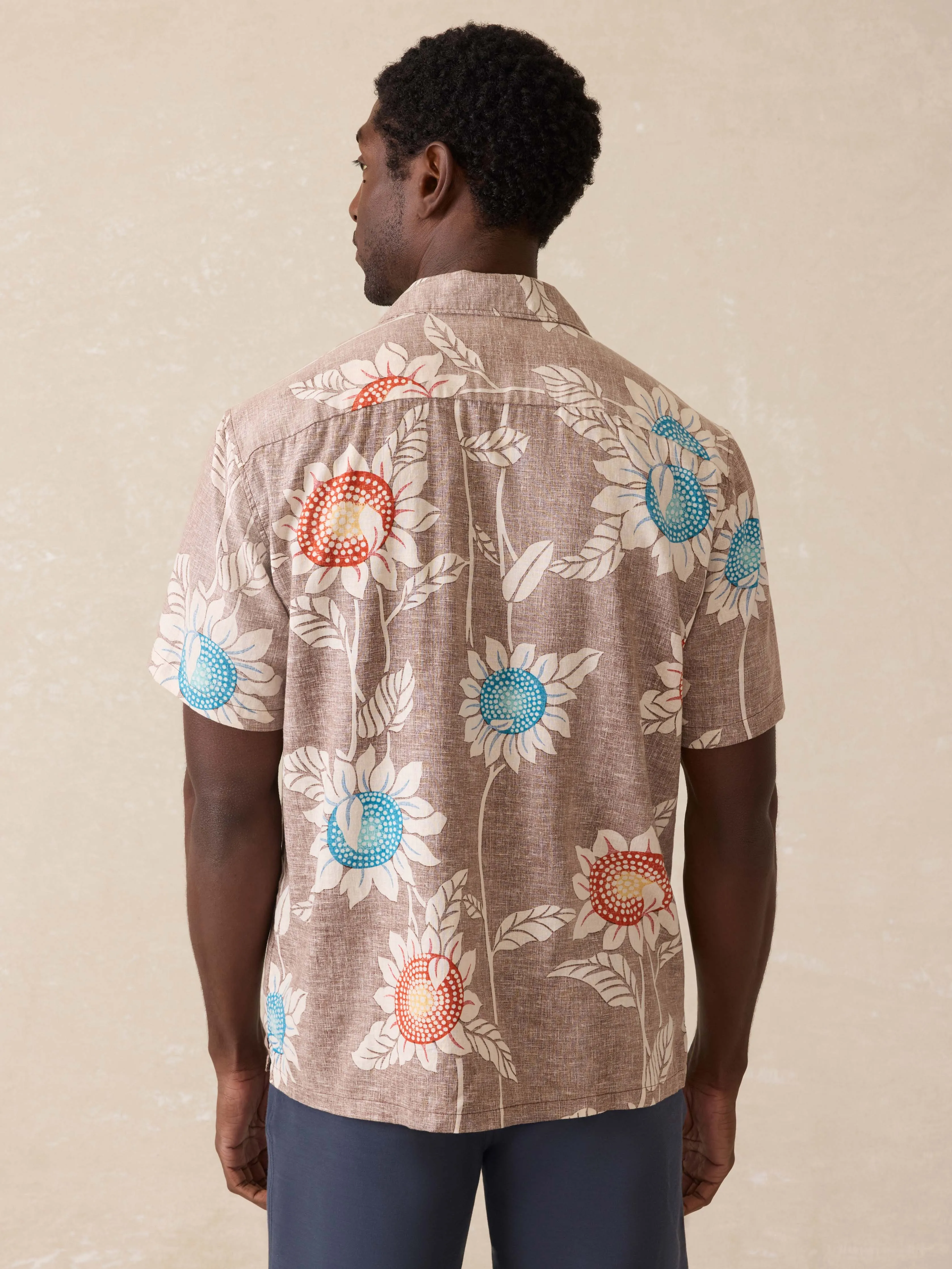 Short Sleeve Breeze Camp Shirt - Sunseeker Blossom sold by Faherty product image thumbnail 4