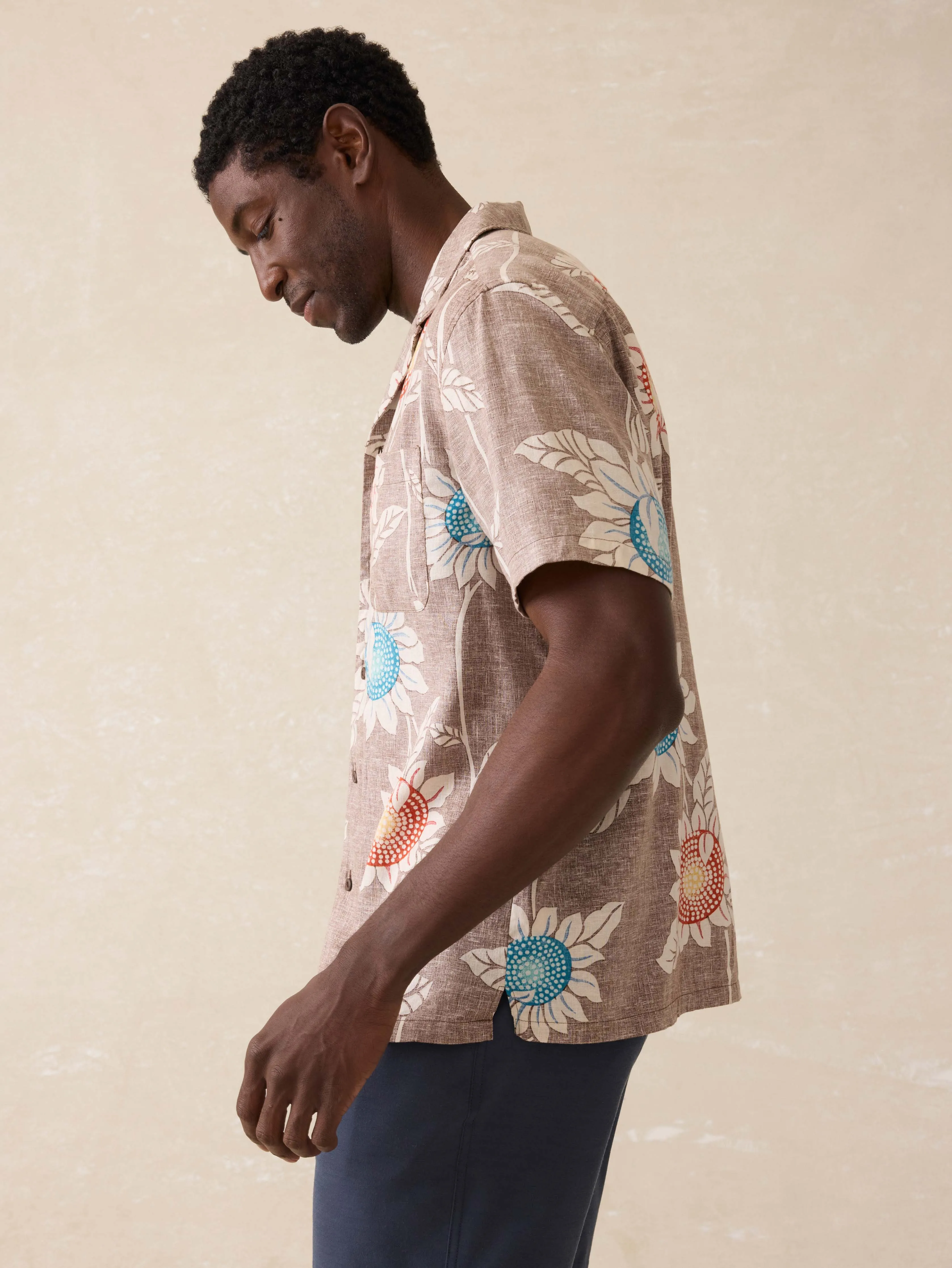 Short Sleeve Breeze Camp Shirt - Sunseeker Blossom sold by Faherty product image thumbnail 3