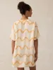 Cora Linen Coverup - Chevron Shibori sold by Faherty