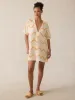 Cora Linen Coverup - Chevron Shibori sold by Faherty