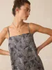 Byron Bay Linen Dress - Charcoal Banana Leaf sold by Faherty