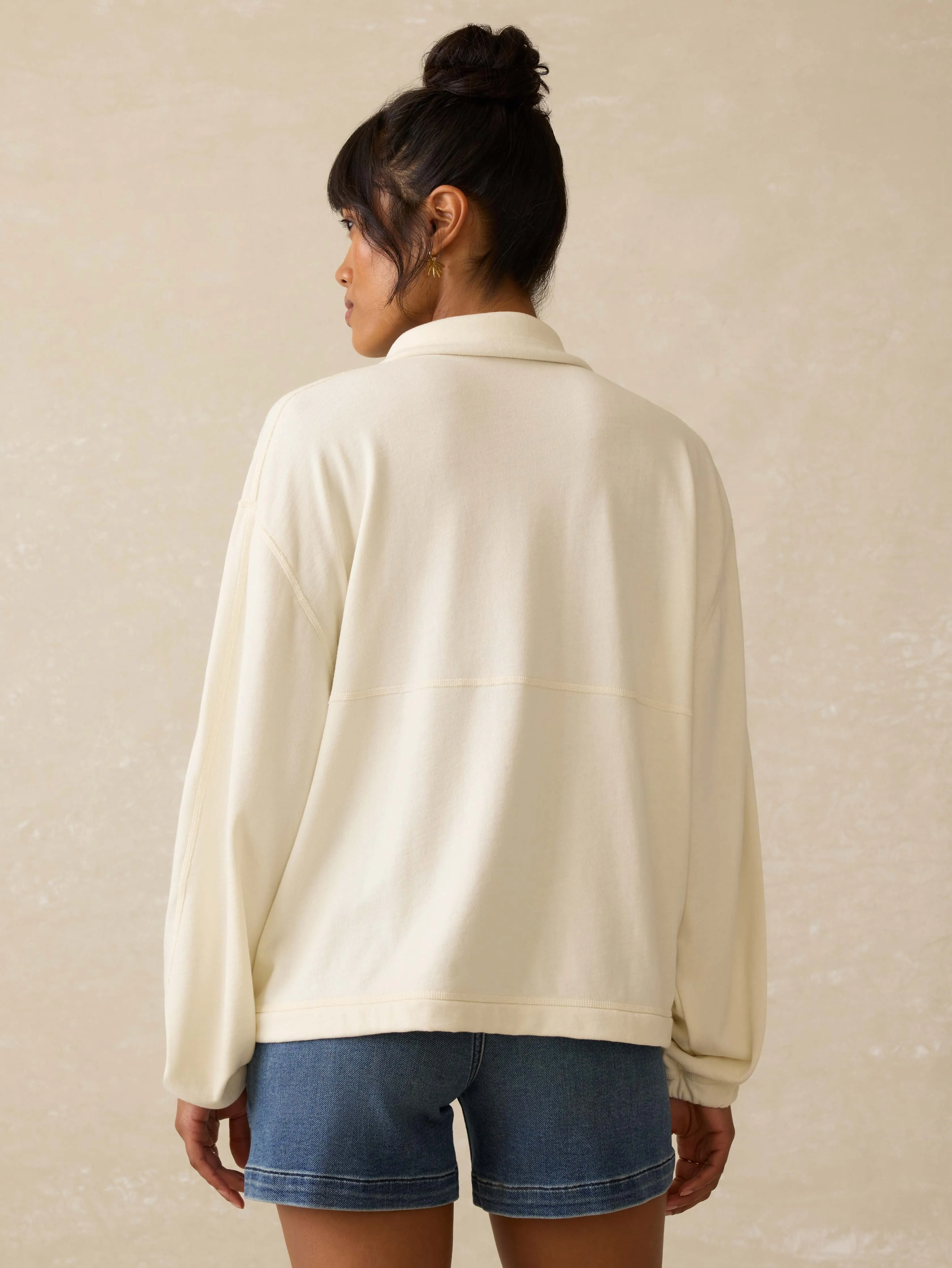 High Tide Terry Anorak - Egret sold by Faherty product image thumbnail 4