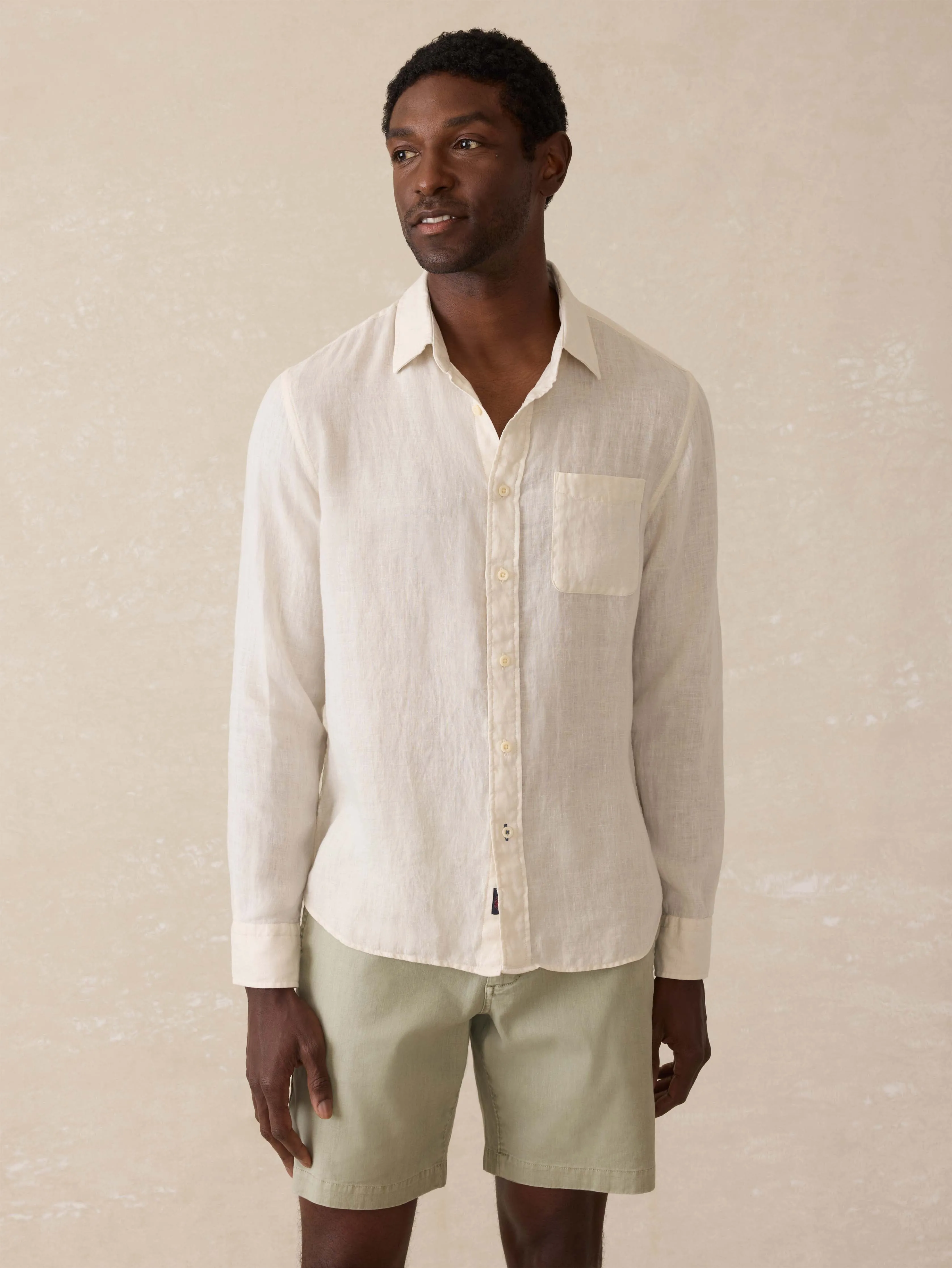 Laguna Linen Shirt - Stone Harbor sold by Faherty product image thumbnail 3