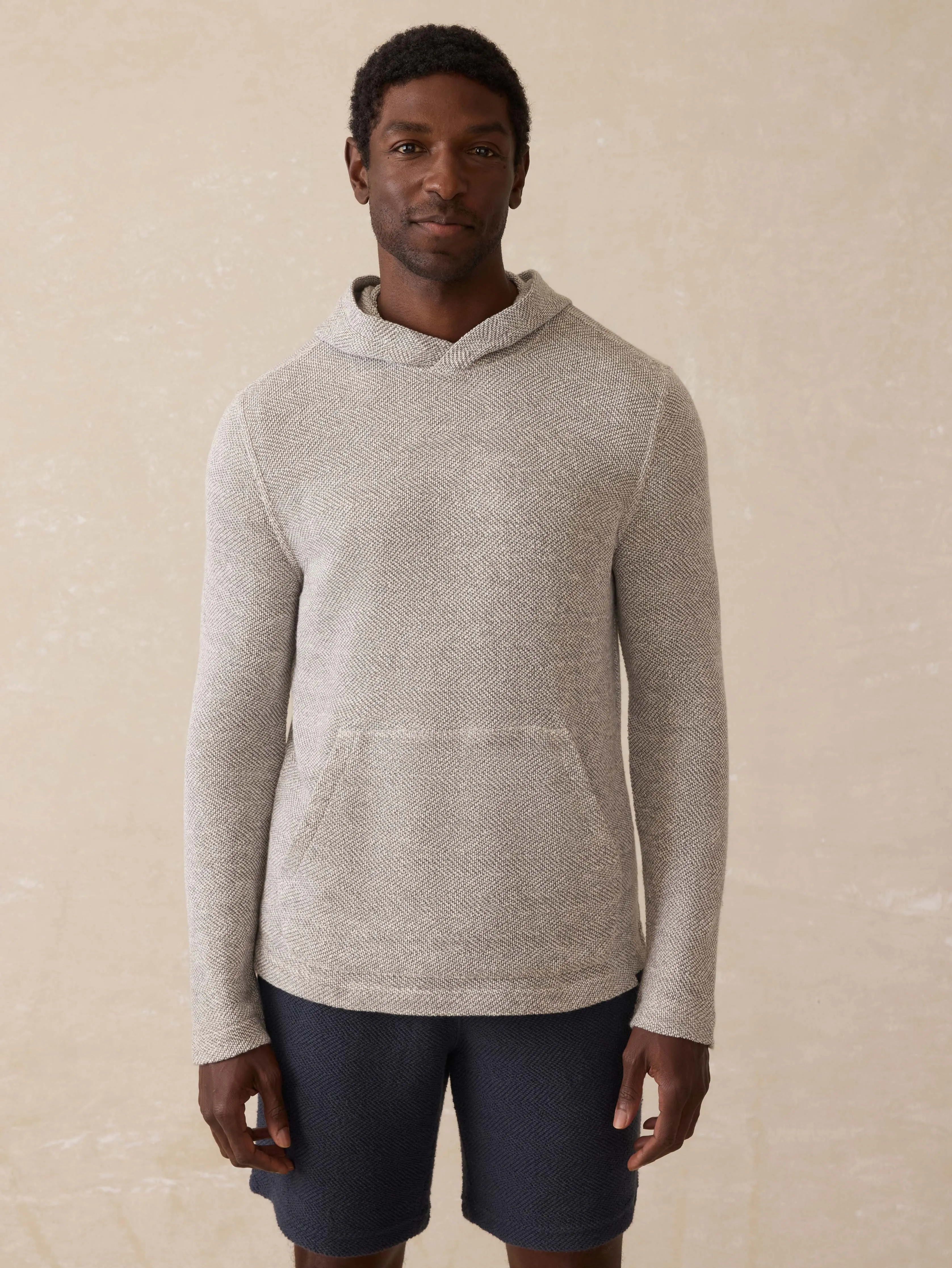 Whitewater Hoodie - Grey Shell Loop sold by Faherty