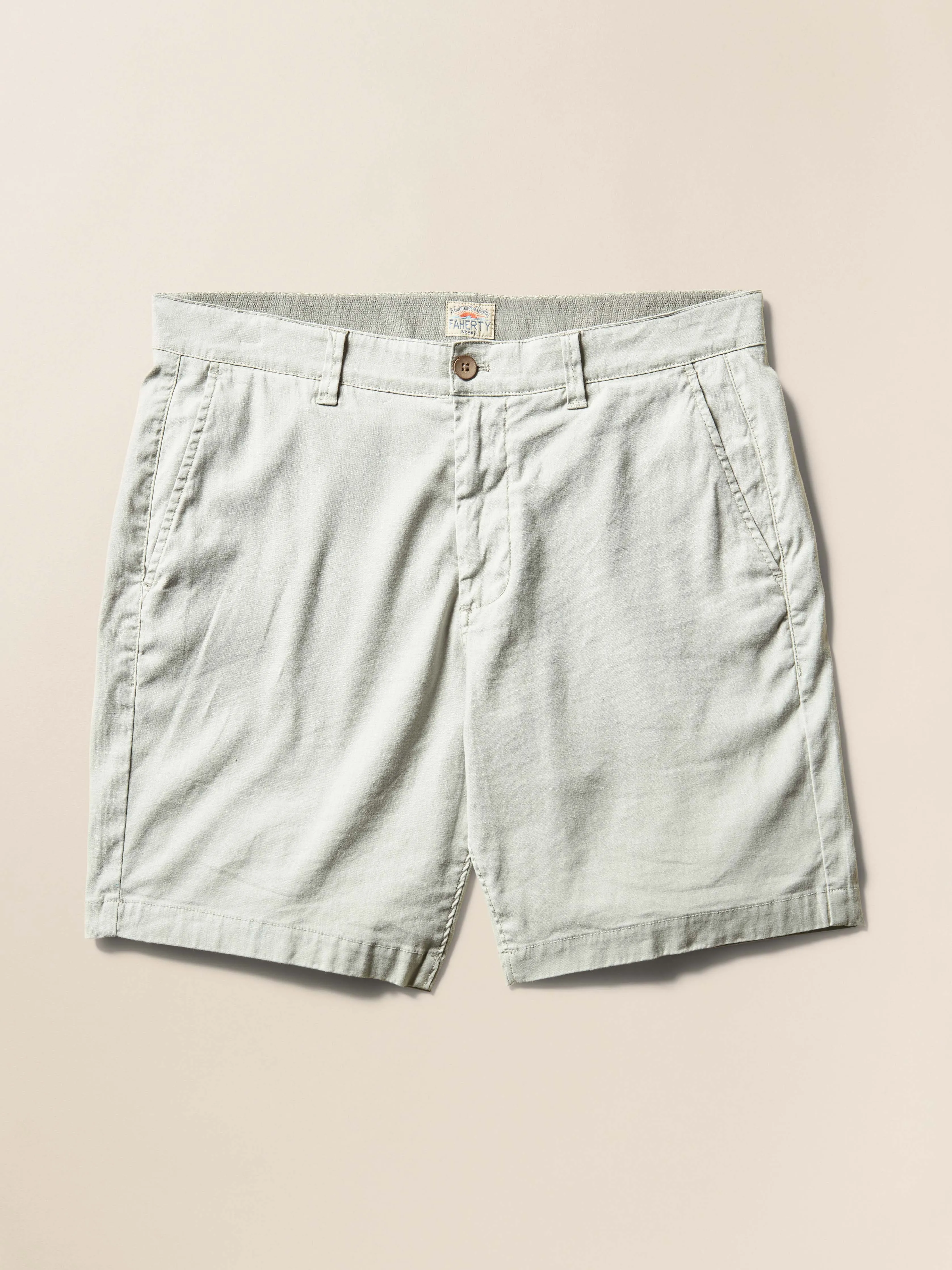 Tradewinds Linen Blend Short - Rain Cloud sold by Faherty