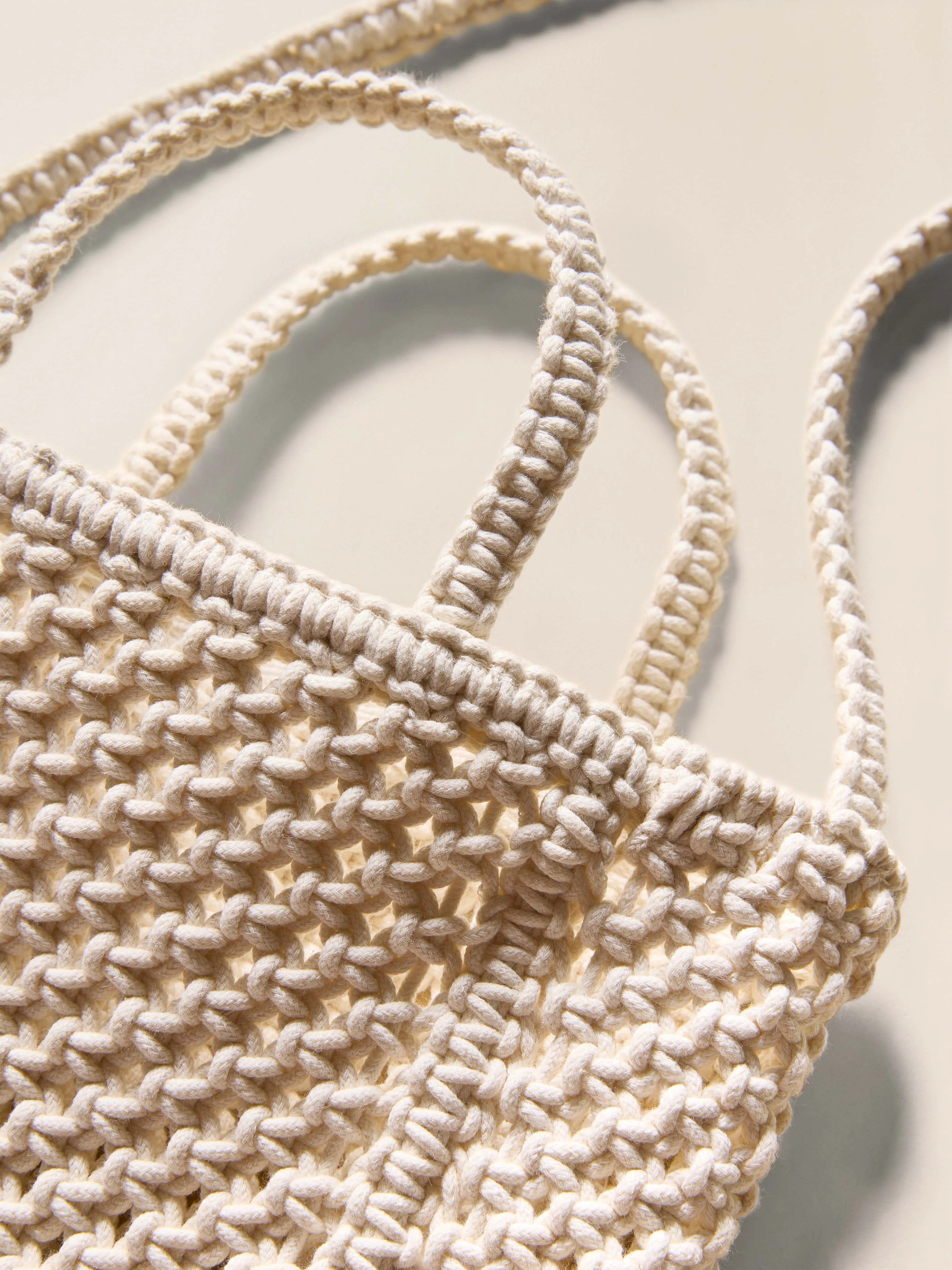 Sunwashed Macrame Crossbody - Cream sold by Faherty product image thumbnail 2