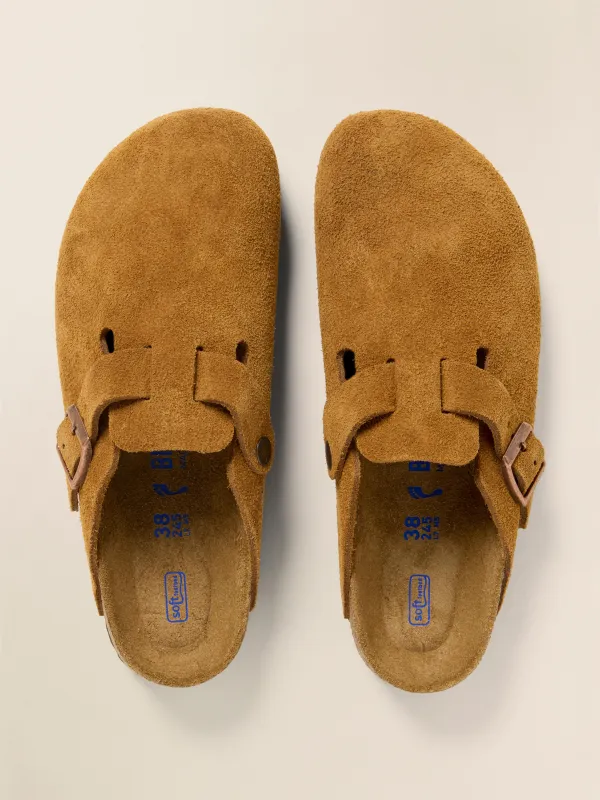 Unisex Birkenstock Suede Boston - Mink sold by Faherty