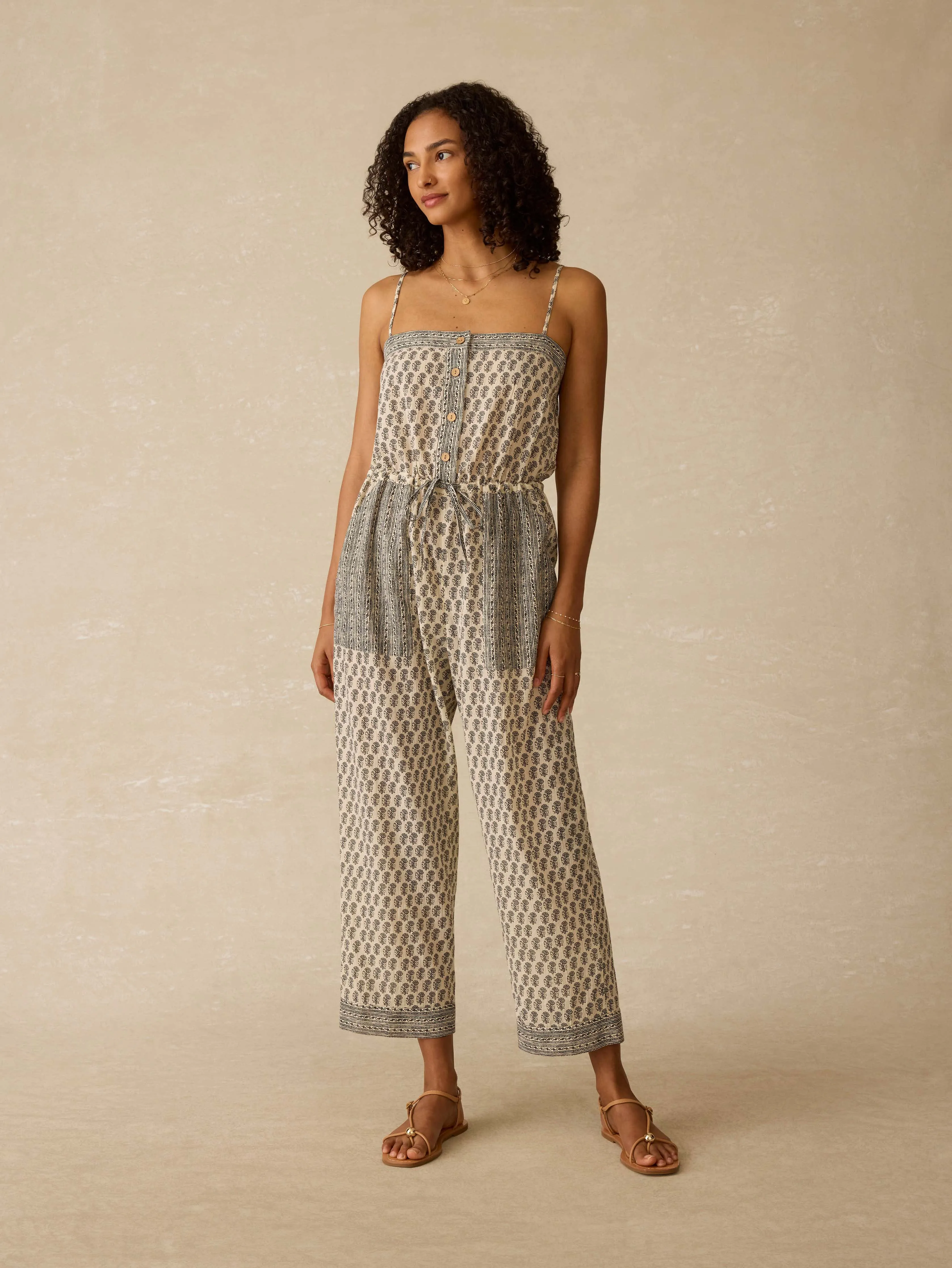 Catalina Jumpsuit - Summer Pearl Blossom sold by Faherty product image thumbnail 5