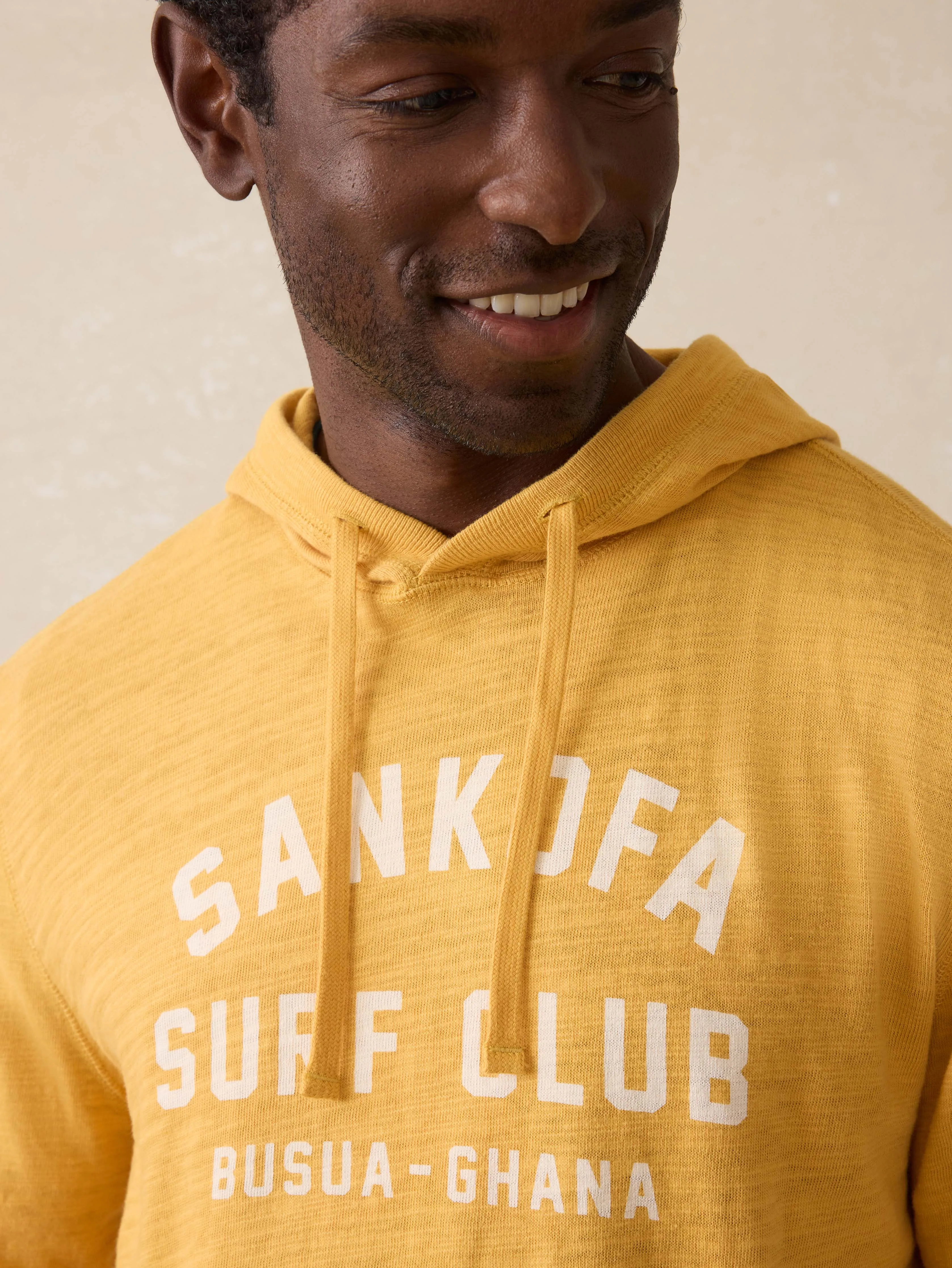 Surf Ghana Sunwashed Slub Hoodie - Tuscan Sun sold by Faherty product image thumbnail 3