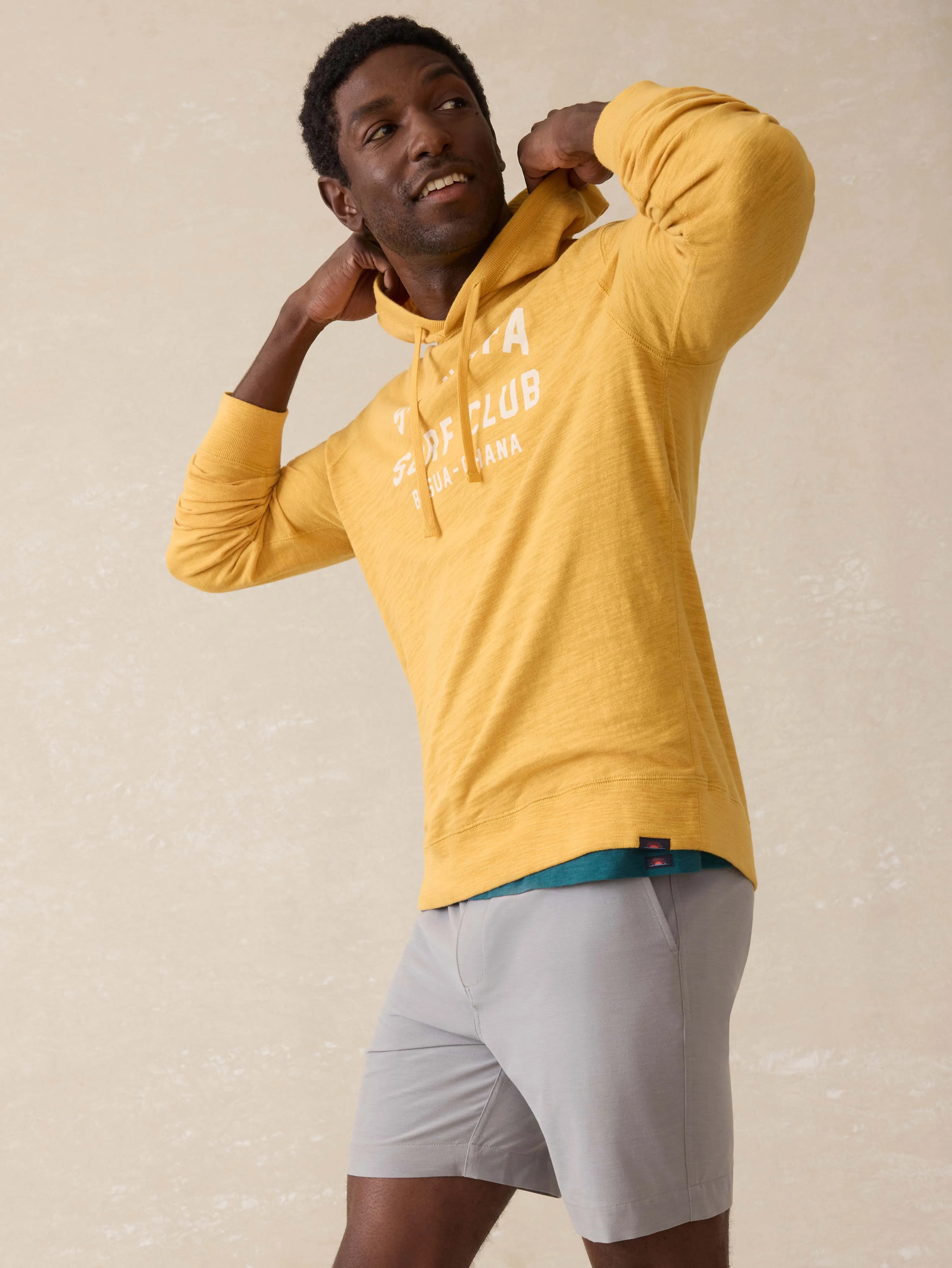 Surf Ghana Sunwashed Slub Hoodie - Tuscan Sun sold by Faherty product image thumbnail 4