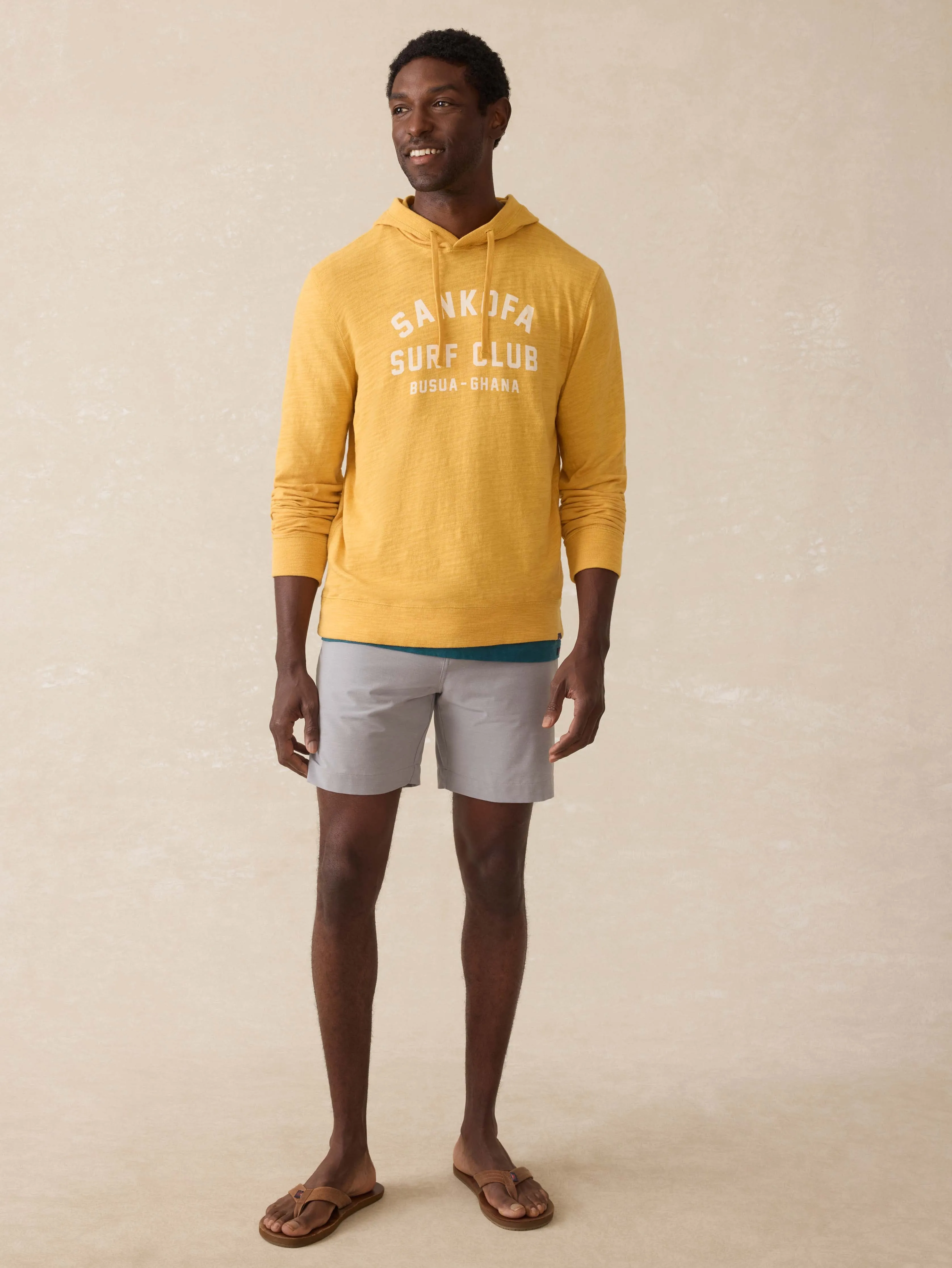 Surf Ghana Sunwashed Slub Hoodie - Tuscan Sun sold by Faherty product image thumbnail 5