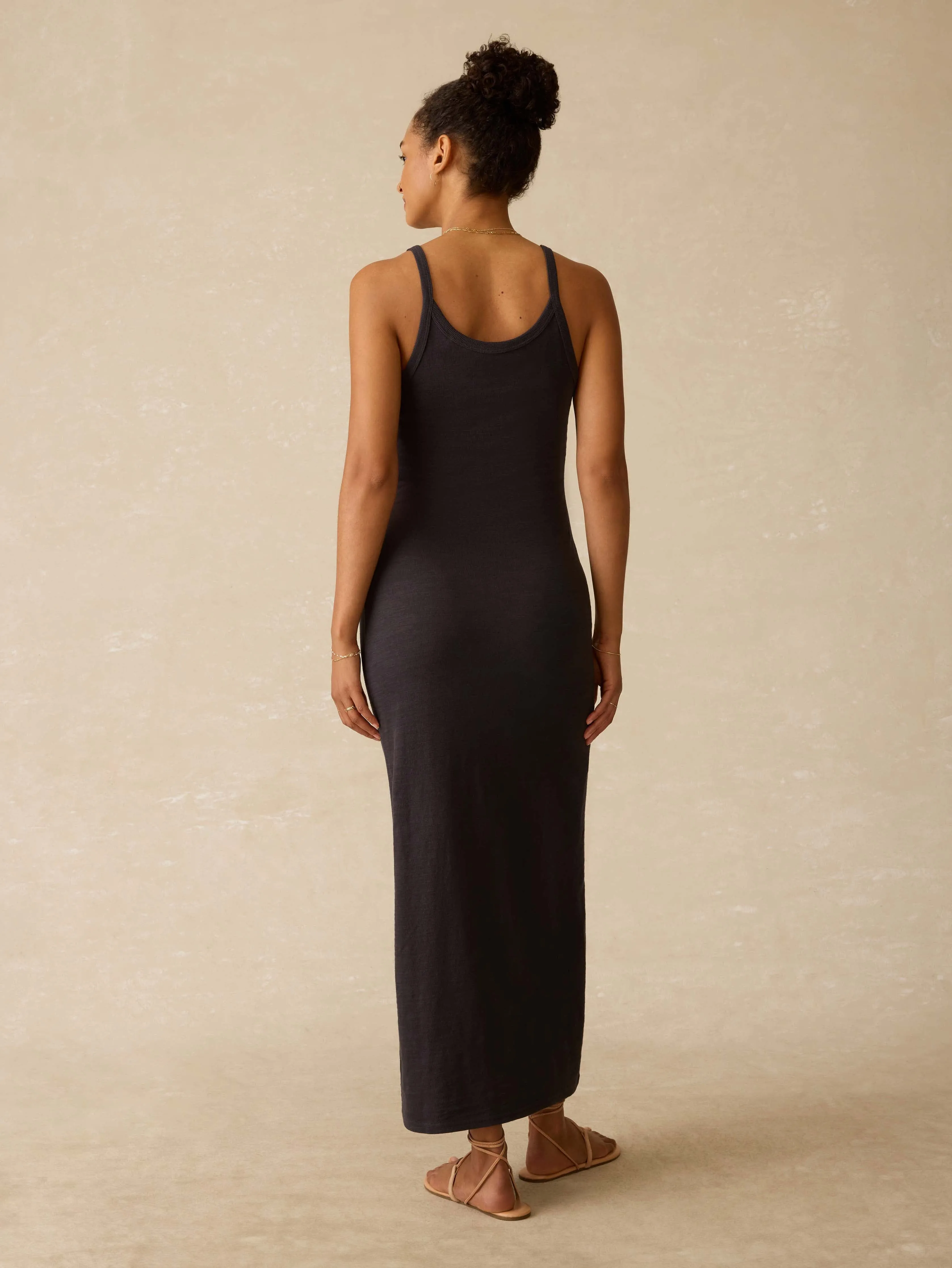 Sunwashed Slub Tank Dress - Washed Black sold by Faherty product image thumbnail 4