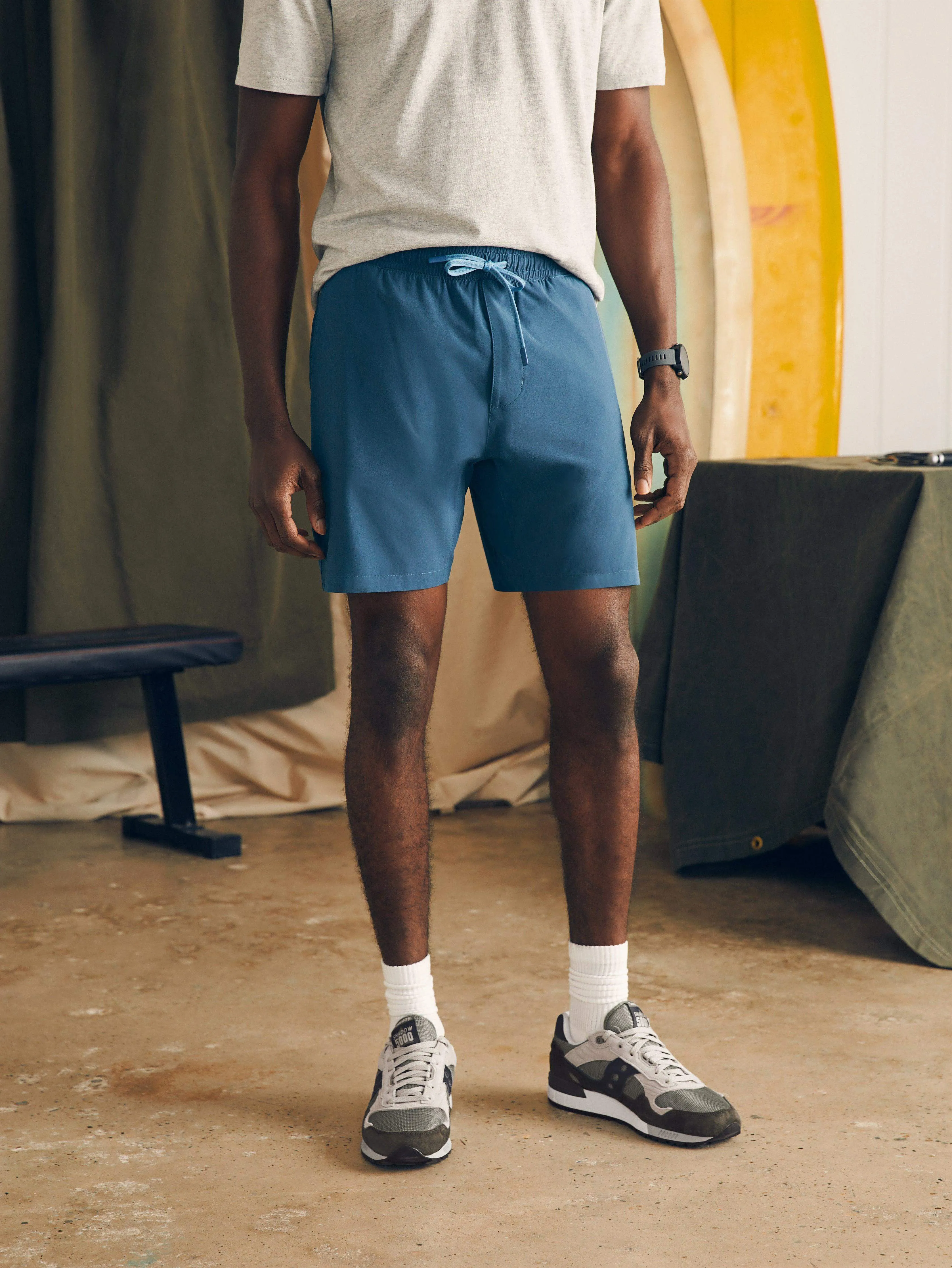 Shorelite Lined Trunk - Offshore Storm sold by Faherty