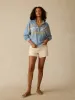 Cabana Towel Terry Quarter Zip - Palm Rainbow Beach sold by Faherty