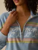 Cabana Towel Terry Quarter Zip - Palm Rainbow Beach sold by Faherty