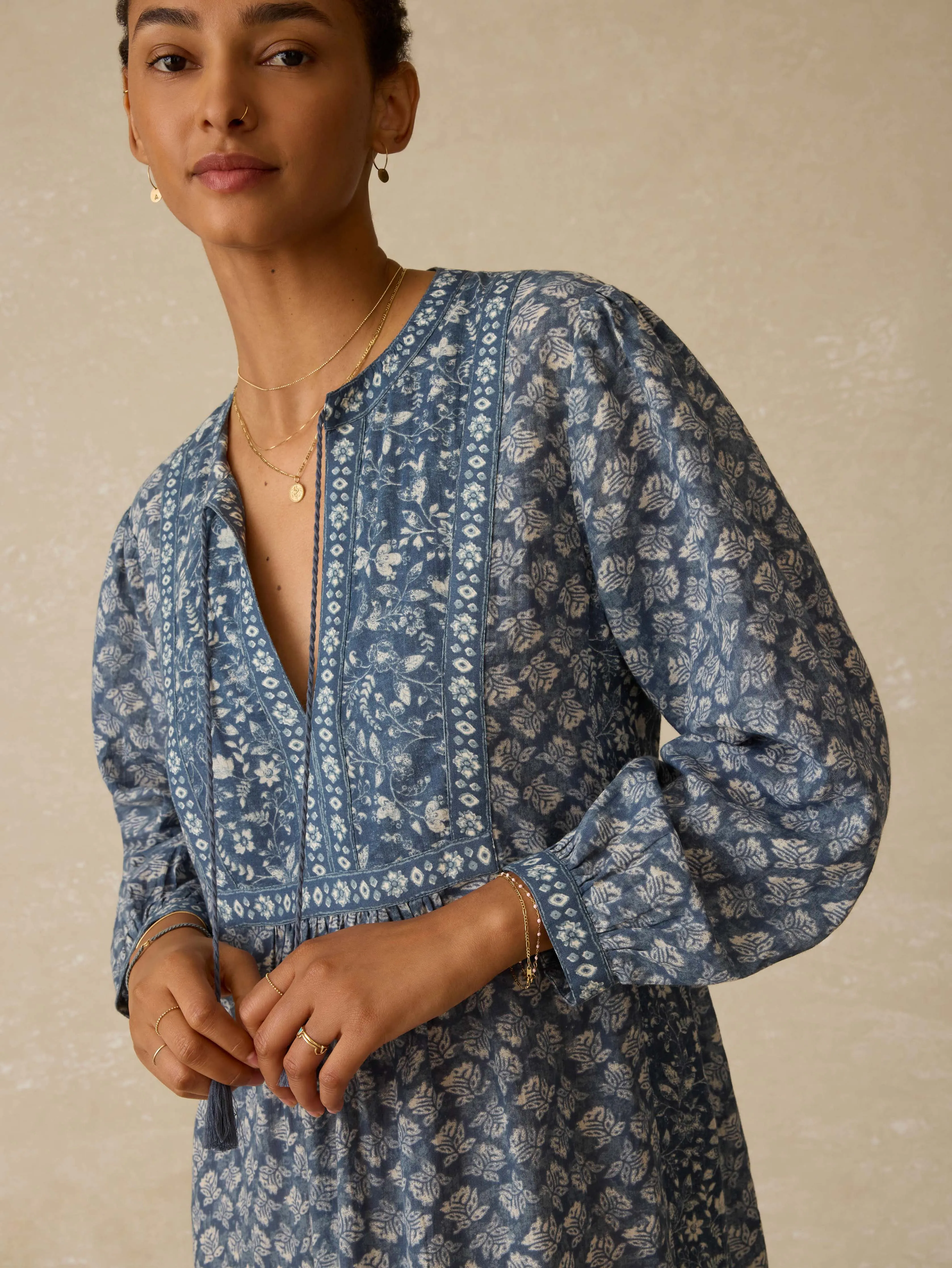 Sandy Cove Coverup - Oceanview Blossom sold by Faherty product image thumbnail 4