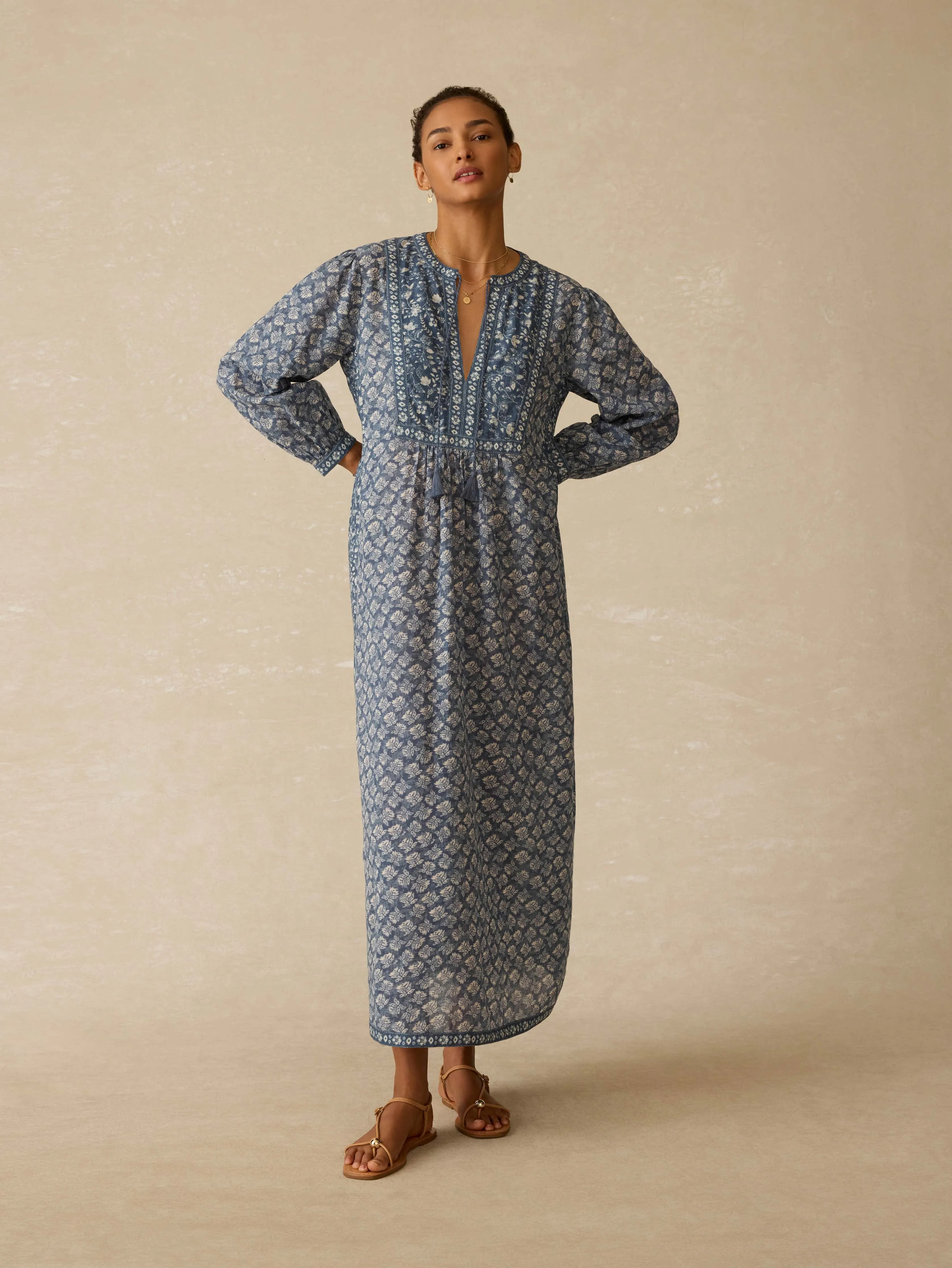 Sandy Cove Coverup - Oceanview Blossom sold by Faherty product image thumbnail 3