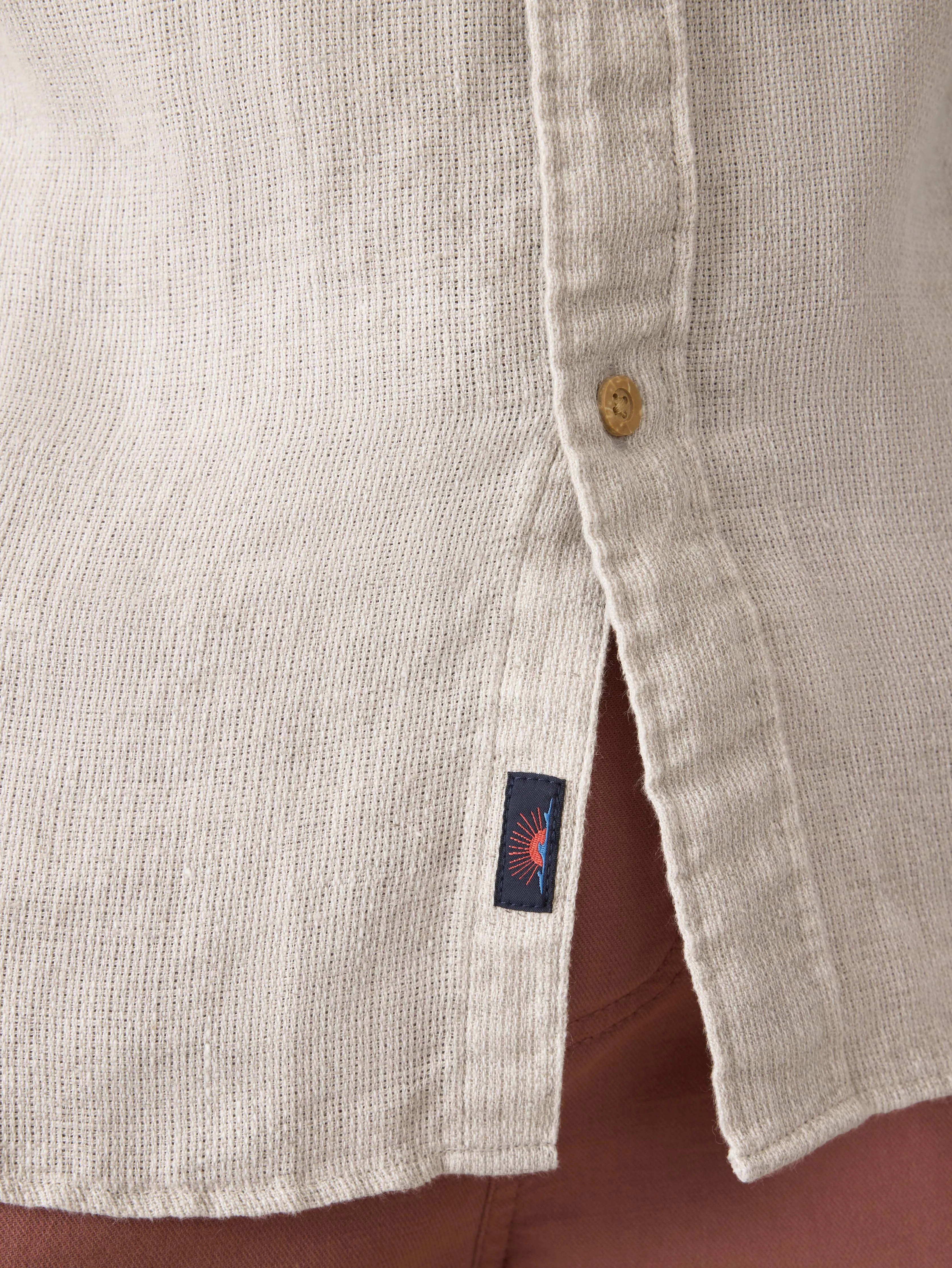 Short-Sleeve Palma Linen Shirt - Natural sold by Faherty product image thumbnail 5