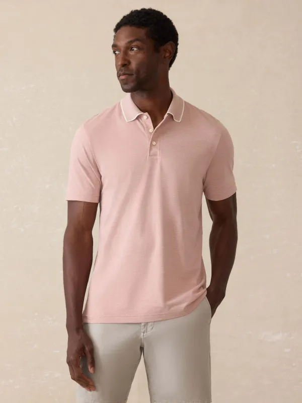 Short-Sleeve Movement Pique Polo - Sedona Melange sold by Faherty