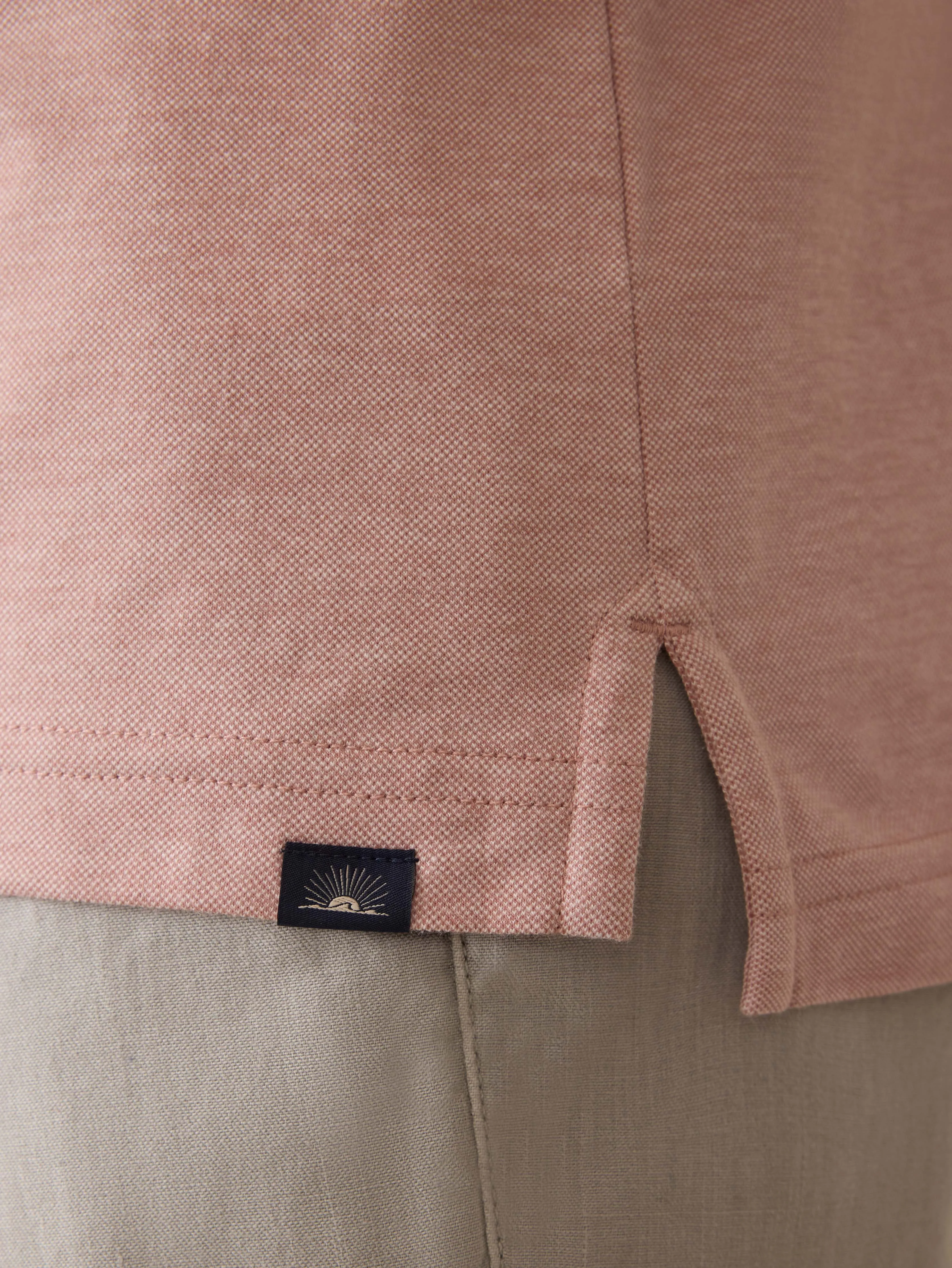 Short-Sleeve Movement™ Pique Polo - Sedona Melange sold by Faherty product image thumbnail 5