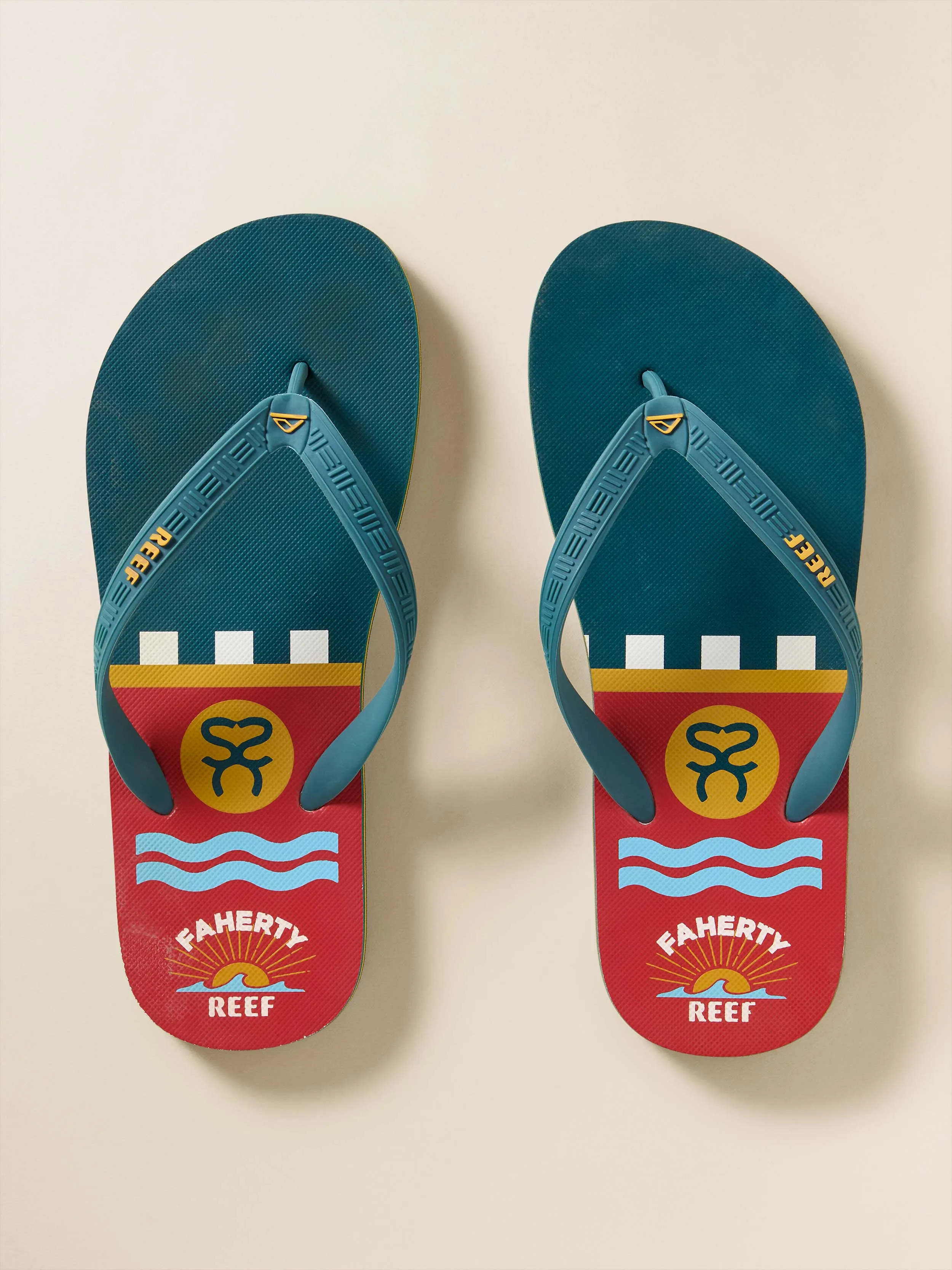 Faherty x Reef Surf Ghana Flip Flop - Agona Green sold by Faherty