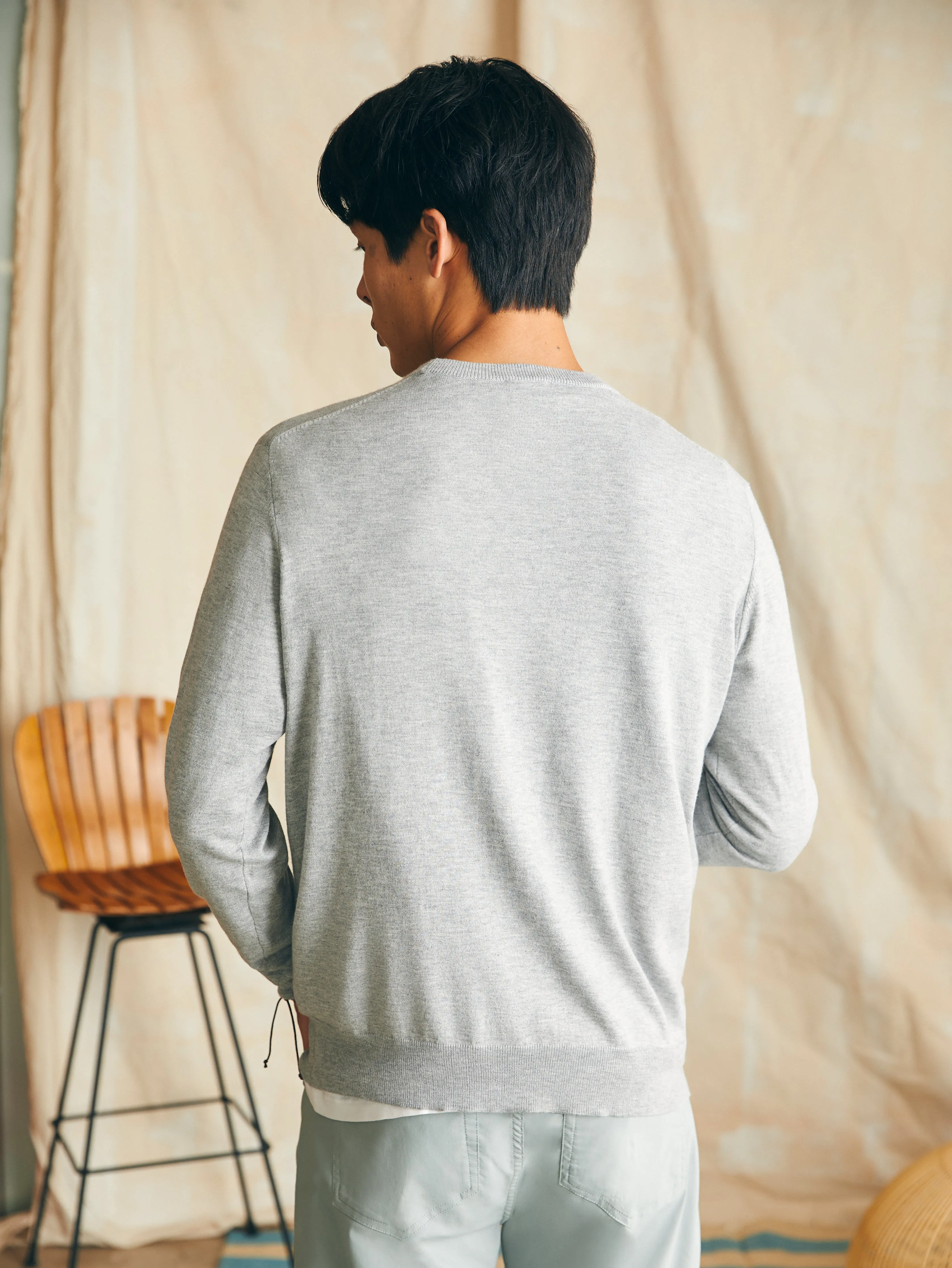 Movement™ Crewneck Sweater (Tall) - Mineral Grey Heather sold by Faherty product image thumbnail 5