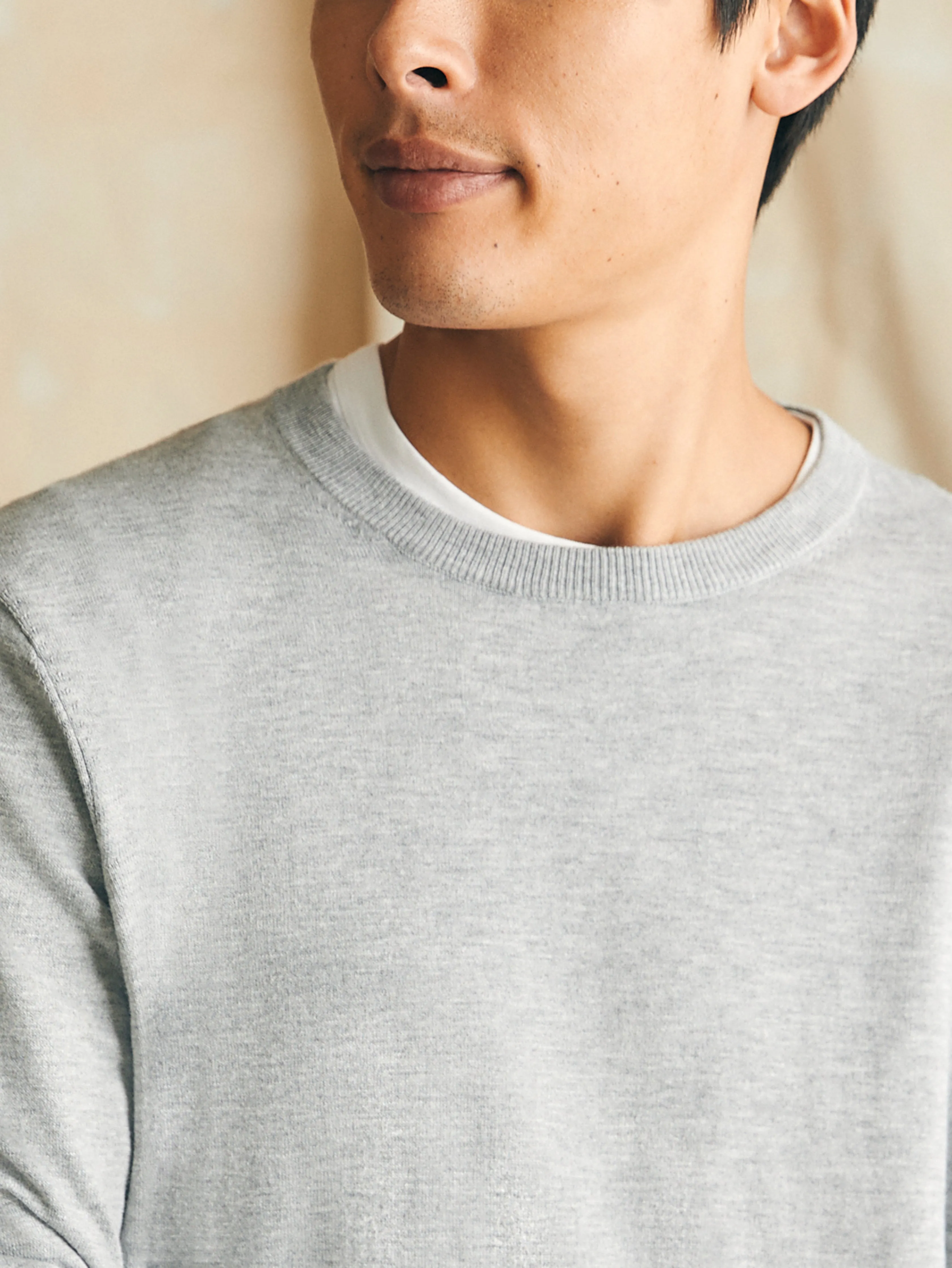 Movement™ Crewneck Sweater (Tall) - Mineral Grey Heather sold by Faherty product image thumbnail 2