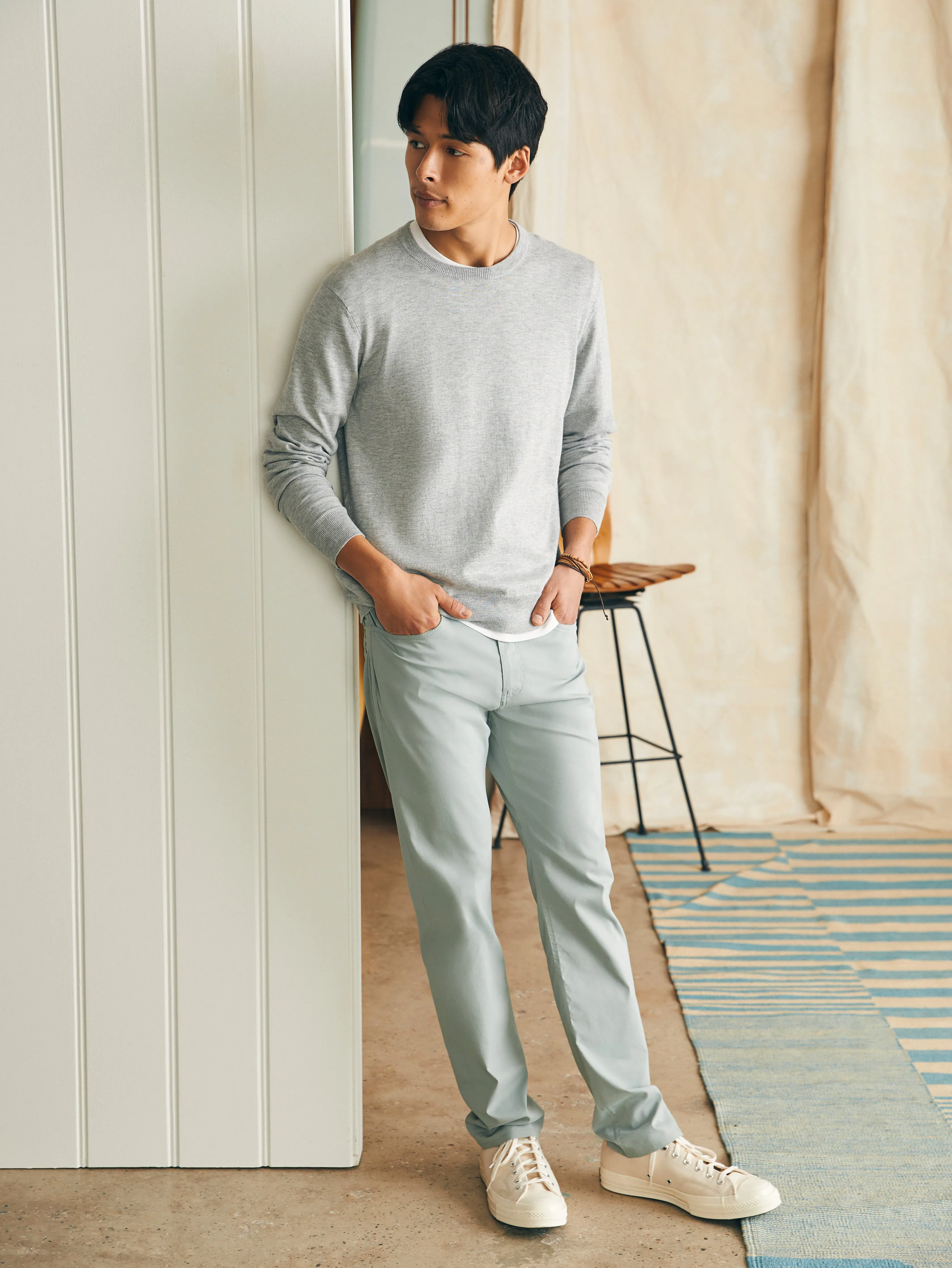 Movement™ Crewneck Sweater (Tall) - Mineral Grey Heather sold by Faherty product image thumbnail 3