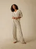 Laidback Dockside Pant - Moon Shadow Stripe sold by Faherty