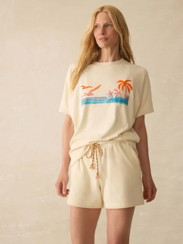 High Tide Terry Short-Sleeve Sweatshirt - Seedpearl sold by Faherty