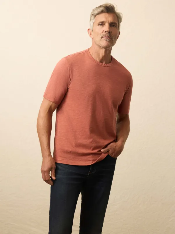 Sunwashed Regenerative Tee - Dusty Sienna sold by Faherty