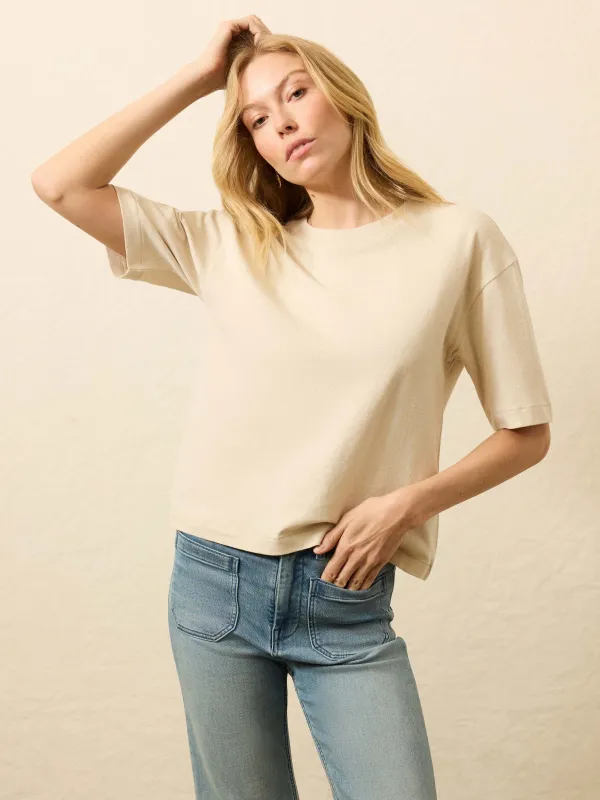 Hemp Blend Vintage Tee - Natural sold by Faherty