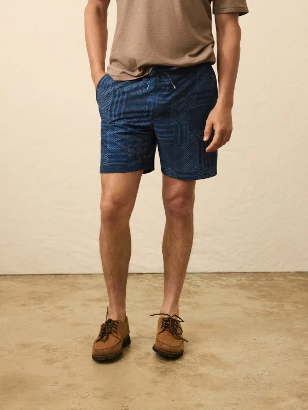 Shorelite Lined Trunk (7") - Harbor Blues Patchwork sold by Faherty