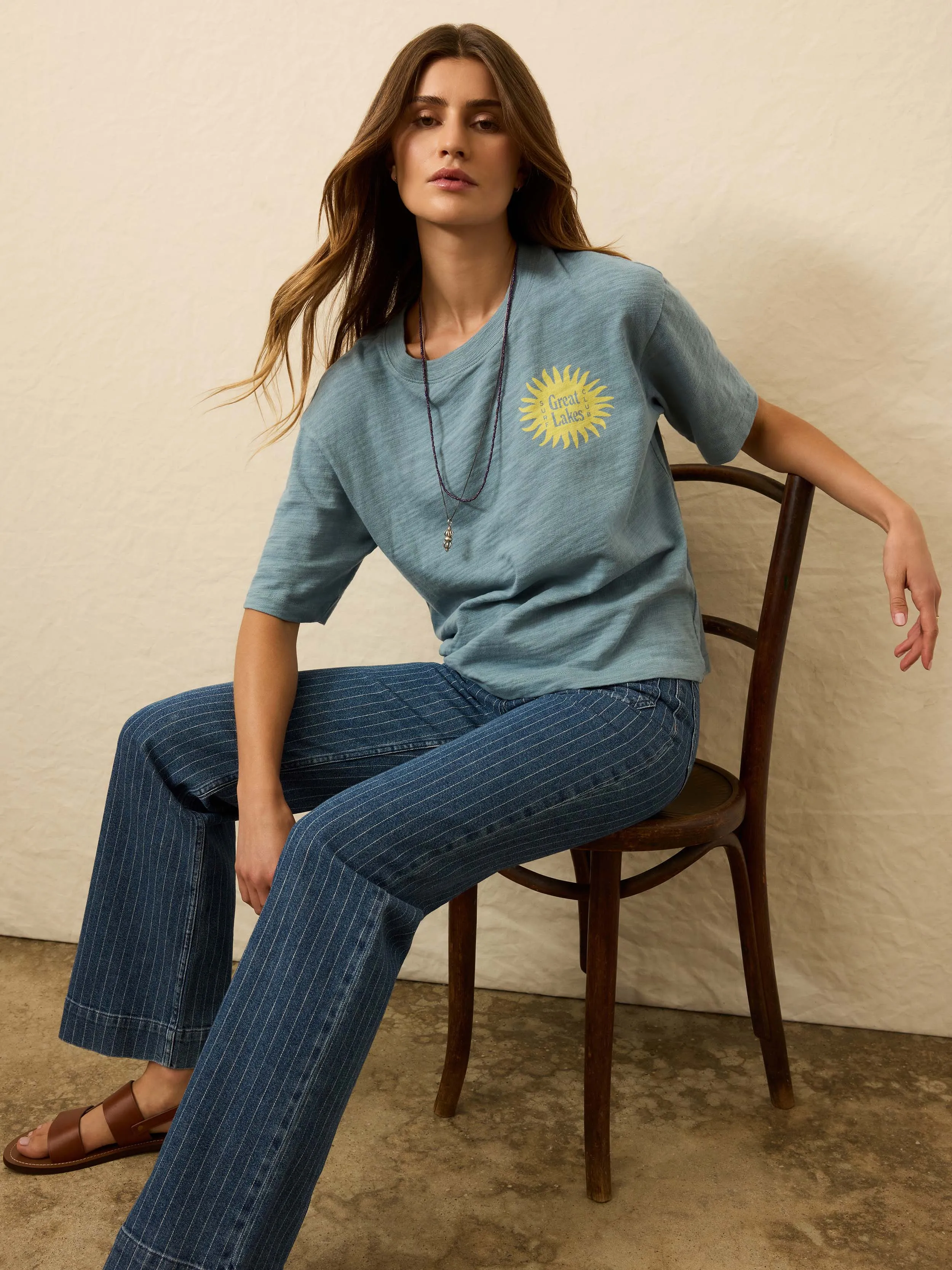 Sunwashed Slub Vintage Tee - Citadel sold by Faherty product image thumbnail 5