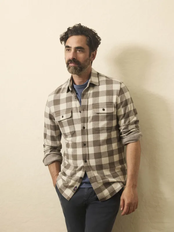 Legend™ Sweater Shirt - Brown Oat Buffalo sold by Faherty