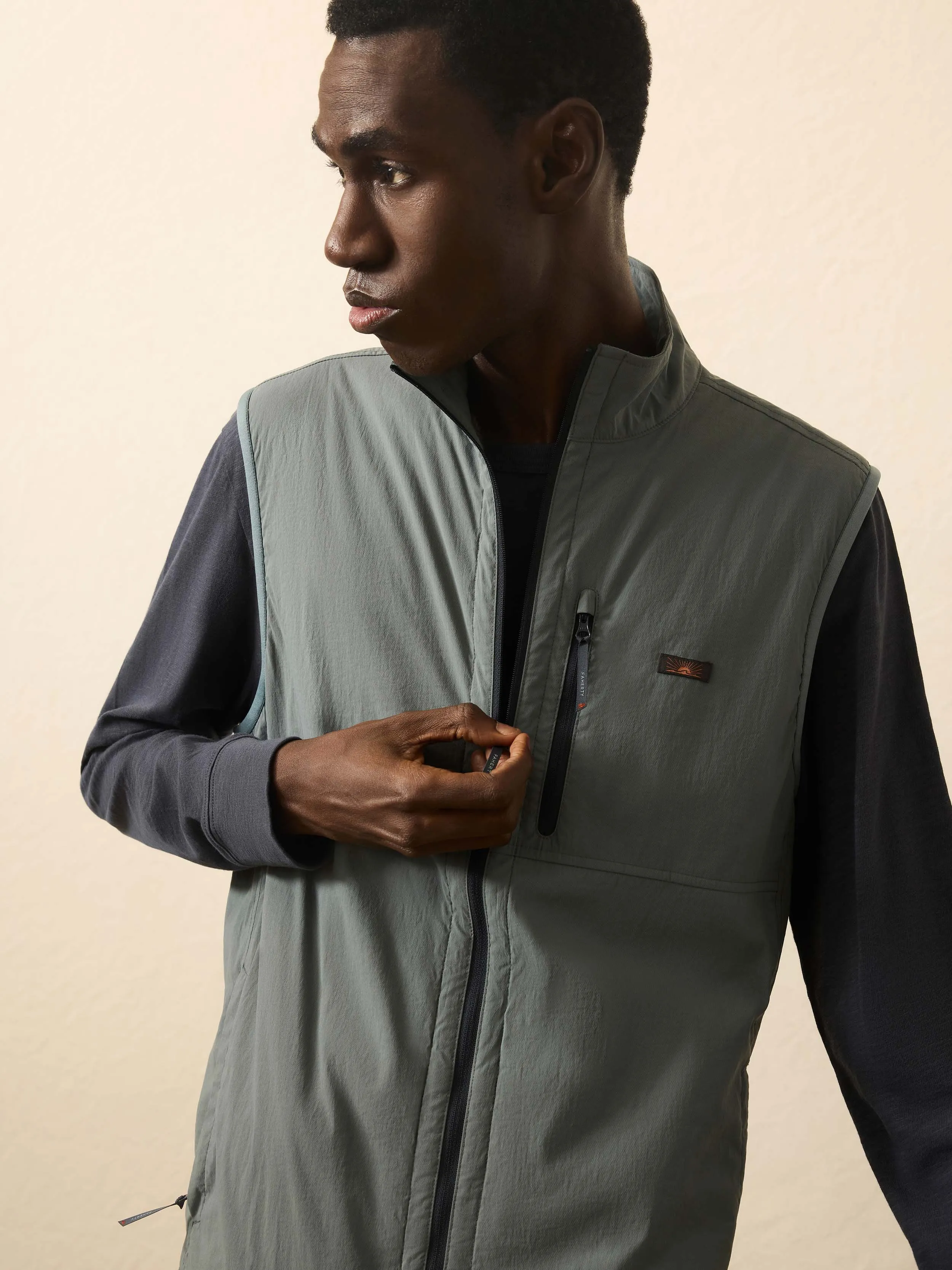 Shorelite Zephyr Vest - Seaglass Blue sold by Faherty