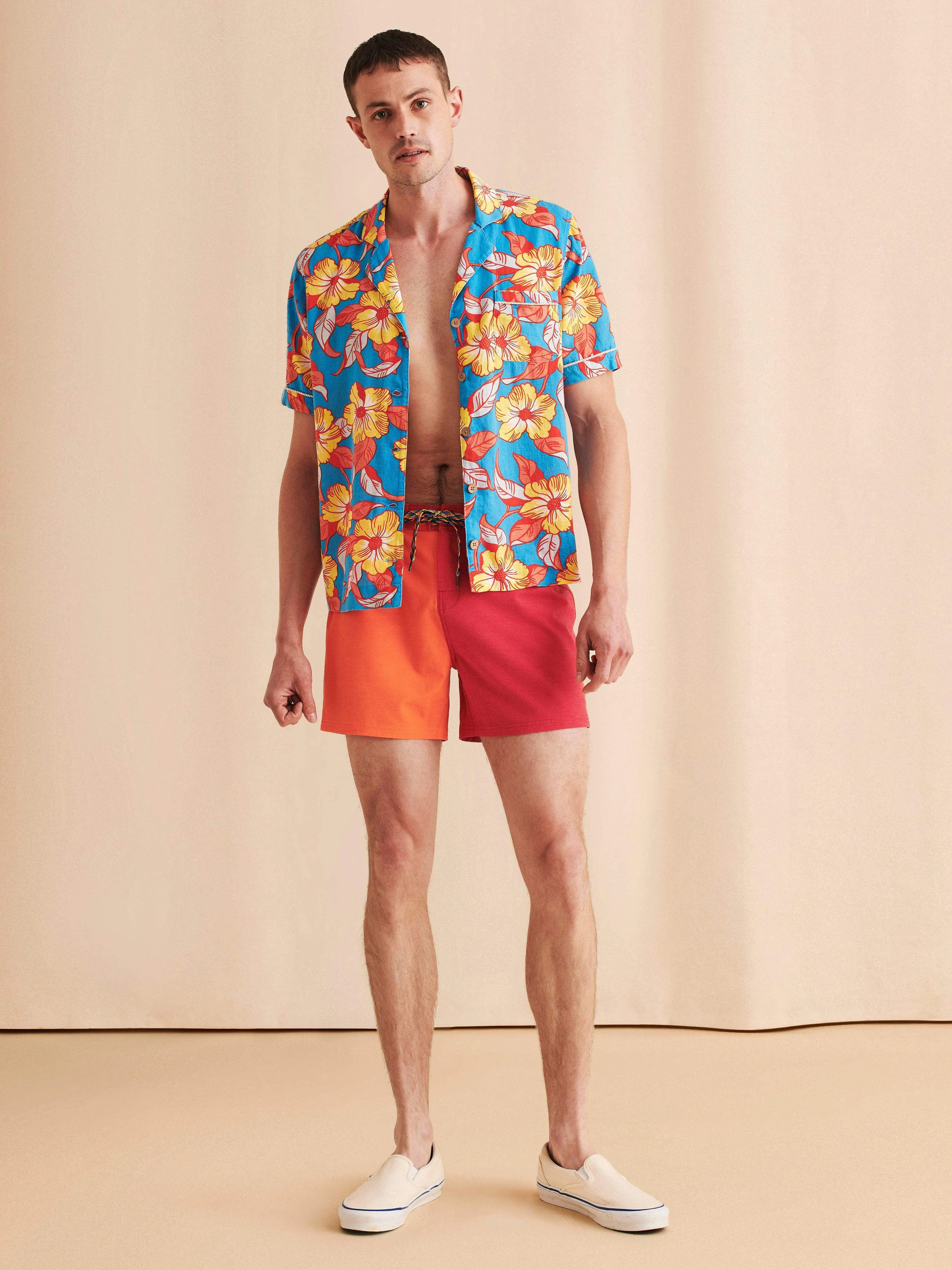 She Does Him All Day Short - Warm Colorblock sold by Faherty product image thumbnail 4