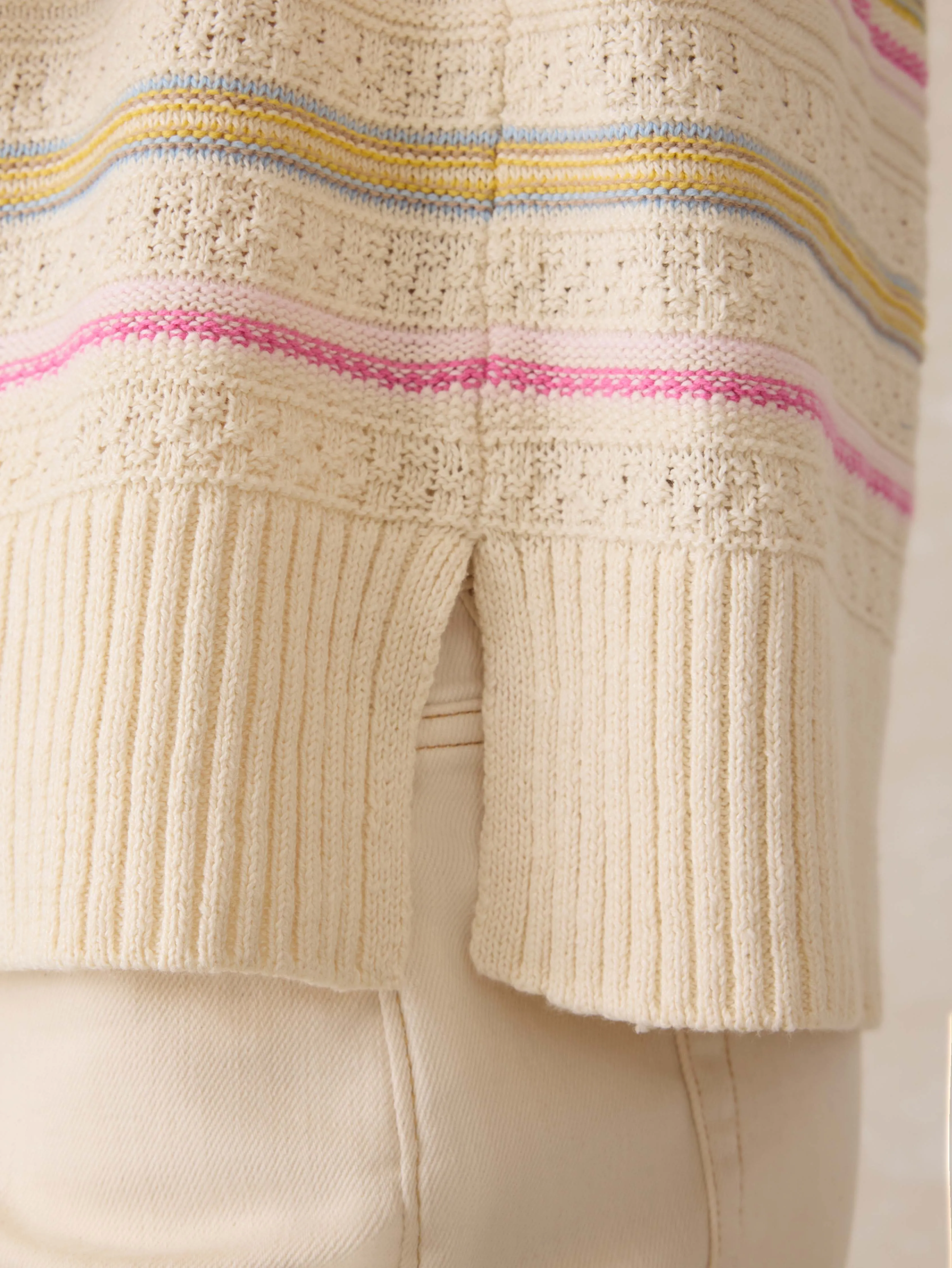 Miramar Linen Stargazer Crew - Seashell Sands sold by Faherty product image thumbnail 5