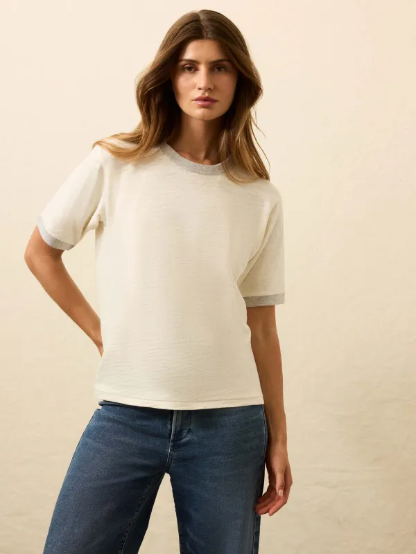 Sunwashed Slub Camp Tee - Egret sold by Faherty