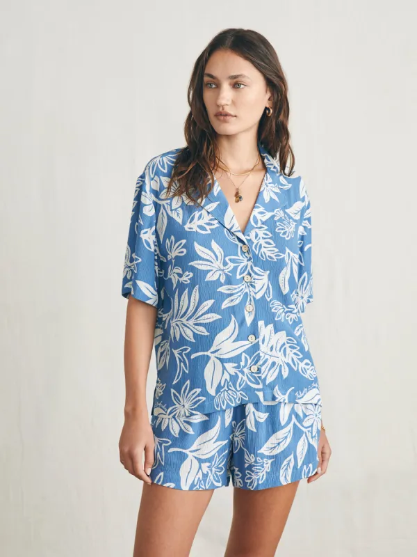 Surfrider Cabana Camp Shirt - Surfrider Blossom sold by Faherty
