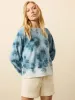 High Tide Terry Crew - Ocean Blue Tie Dye sold by Faherty