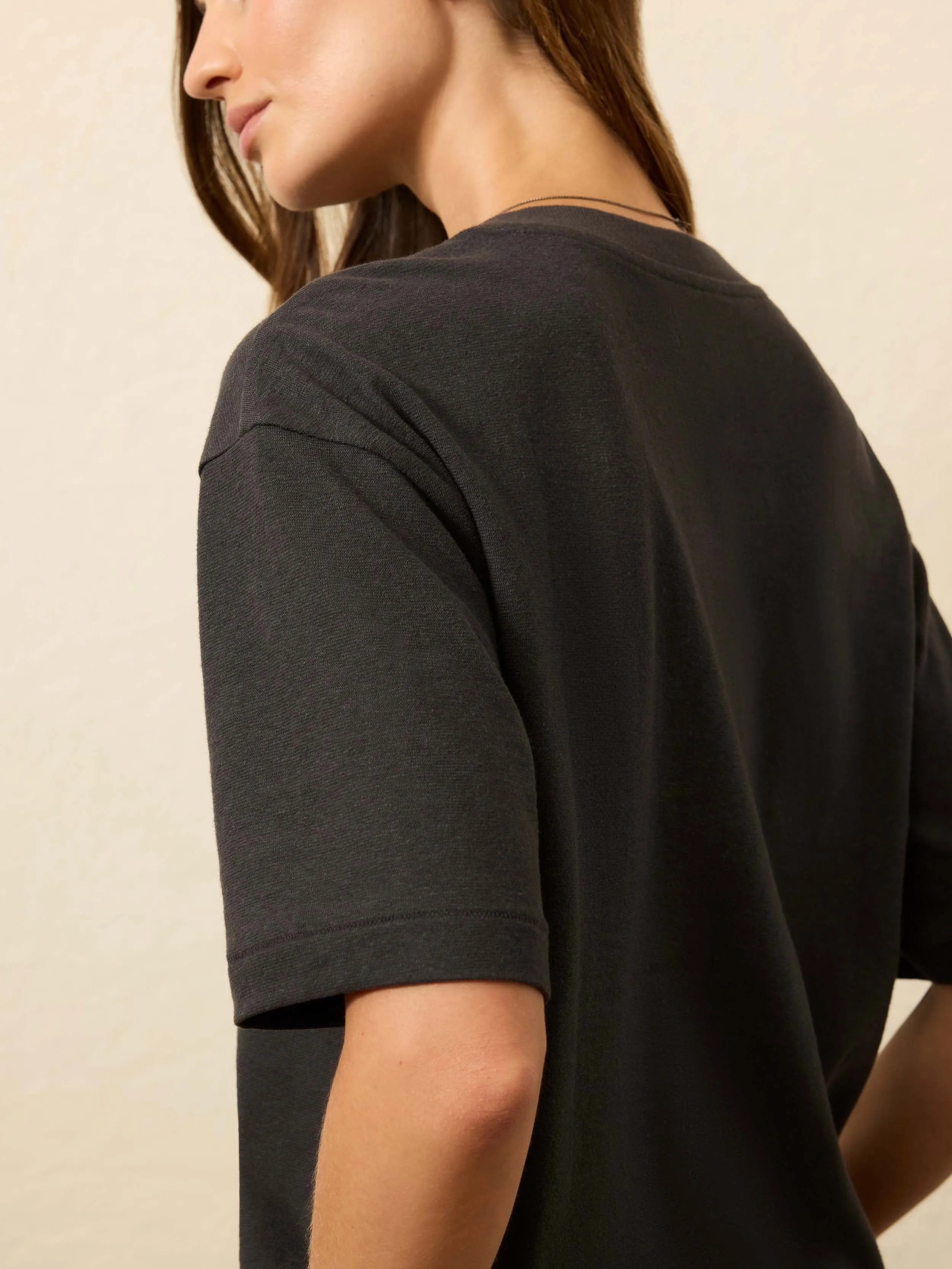 Hemp Blend Vintage Tee - Washed Black sold by Faherty product image thumbnail 2