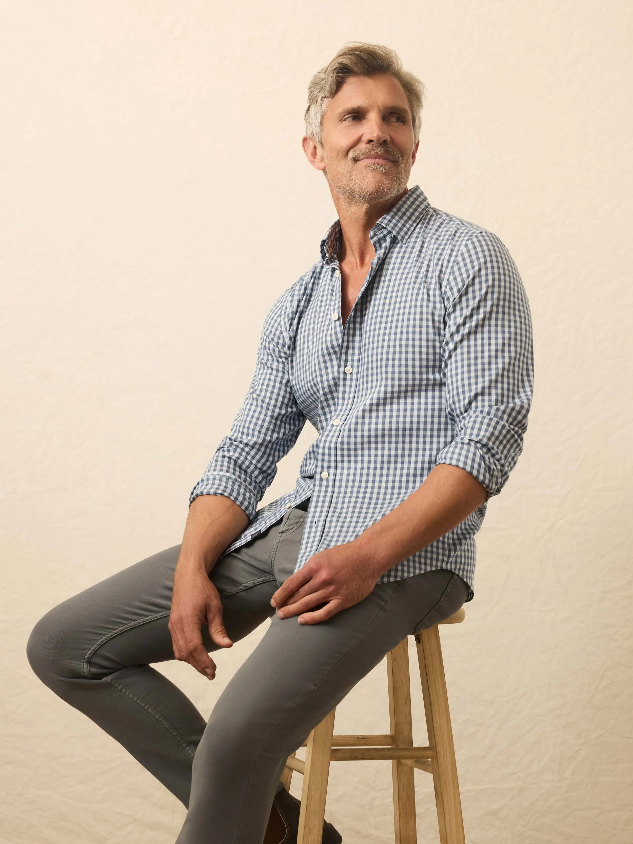 Movement™ Shirt - Sky Break Gingham sold by Faherty product image thumbnail 5